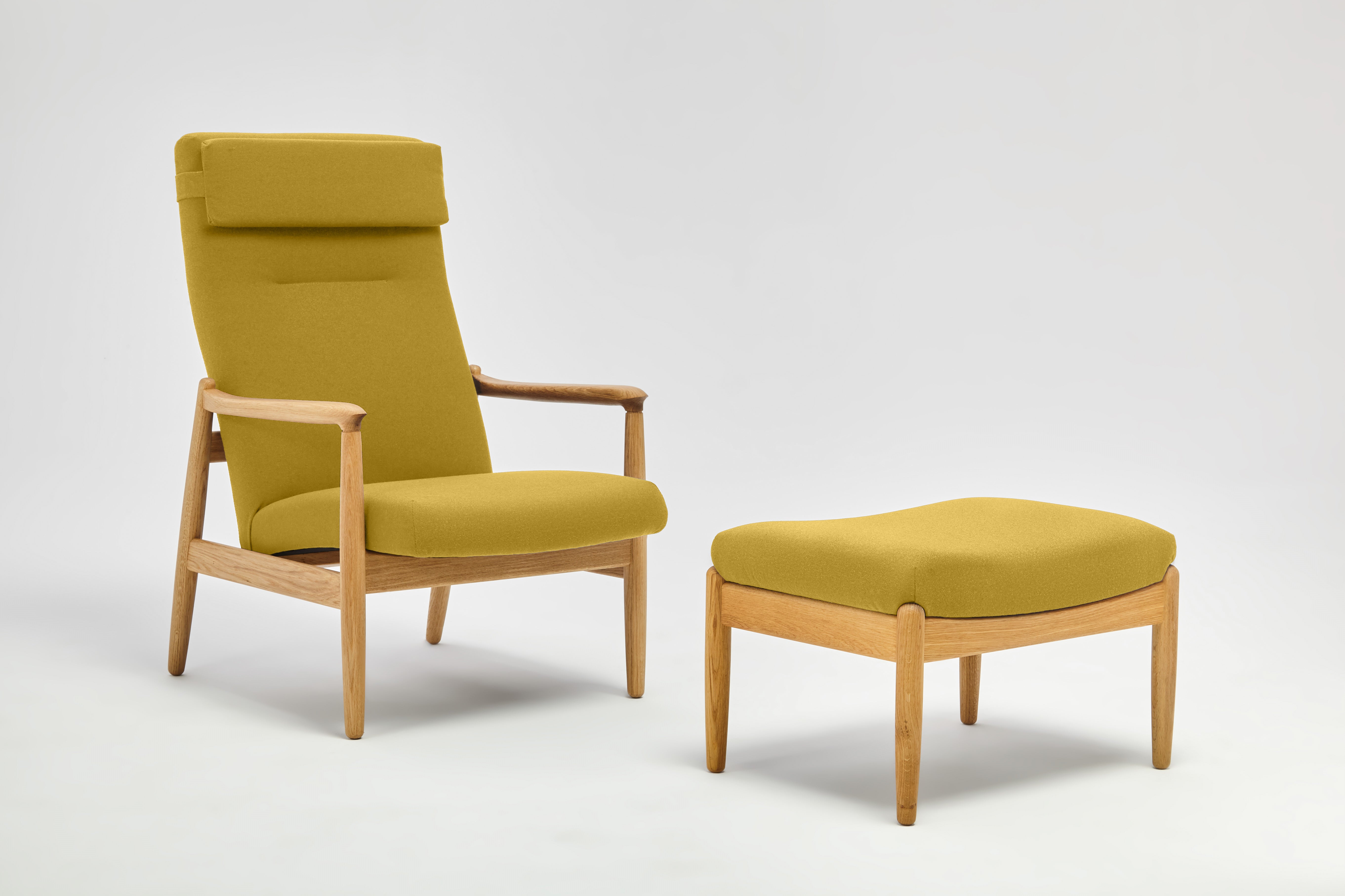 H64 Fauteuil à Dossier Haut Avec Repose-pieds