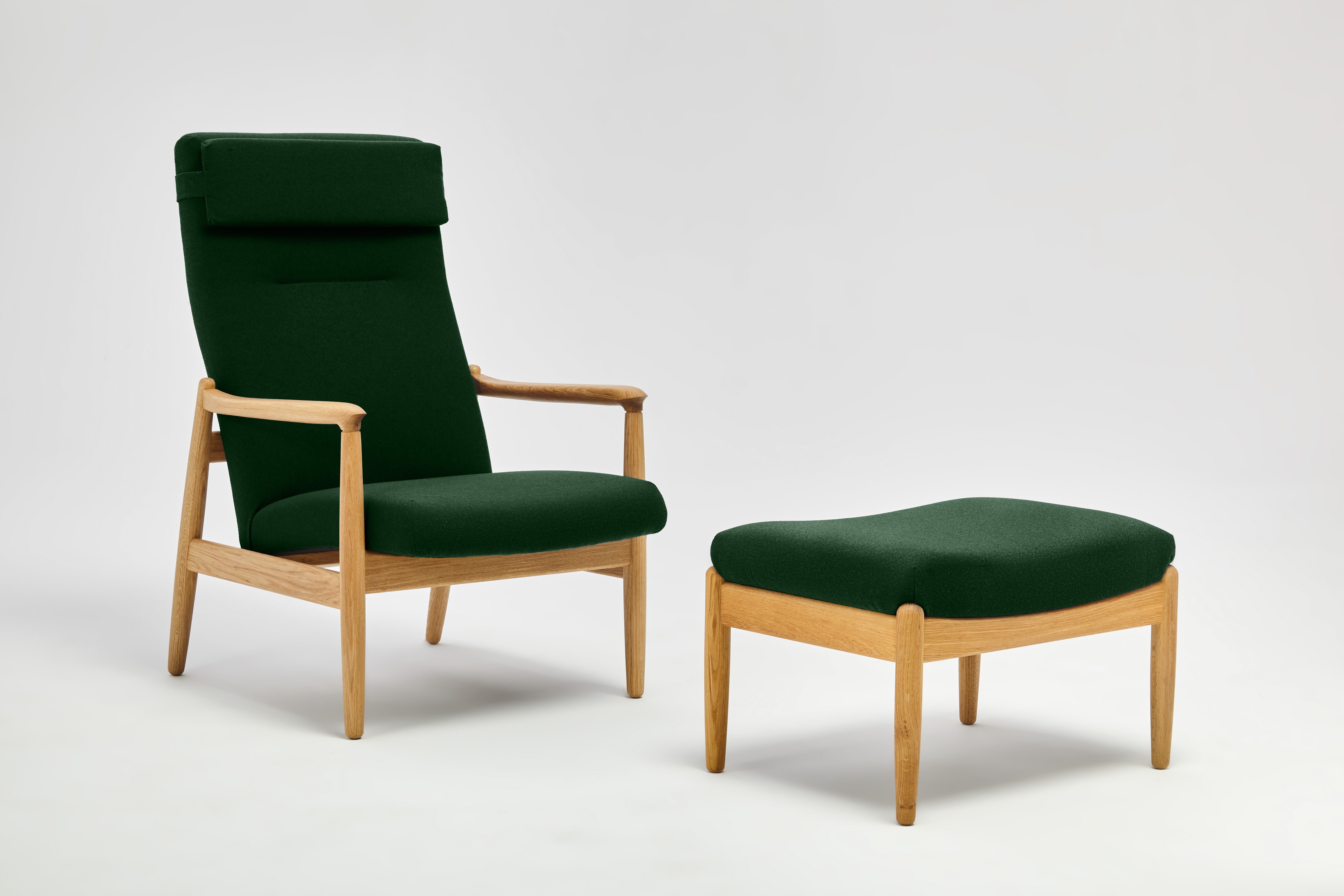 H64 Fauteuil à Dossier Haut Avec Repose-pieds