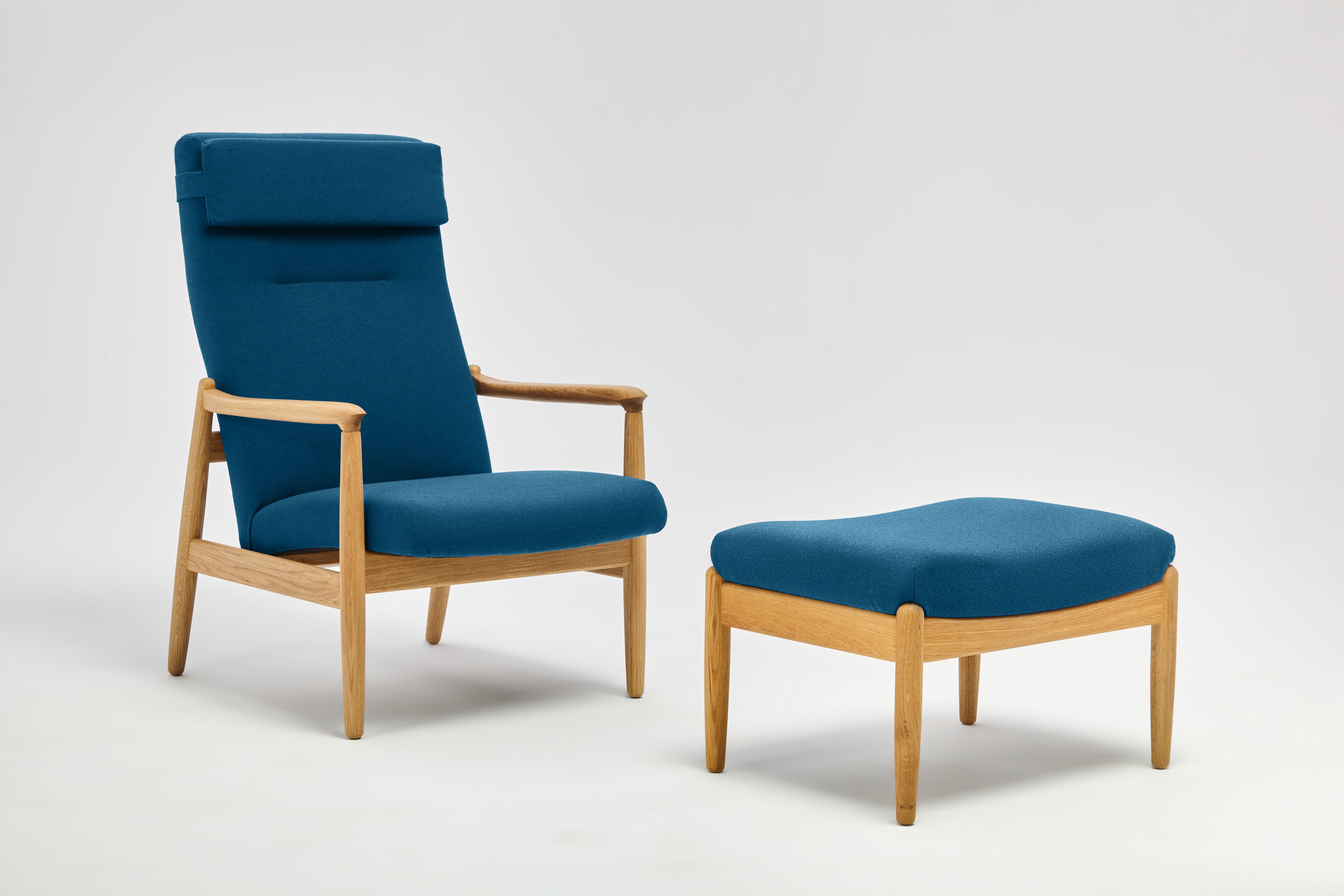 H64 Fauteuil à Dossier Haut Avec Repose-pieds