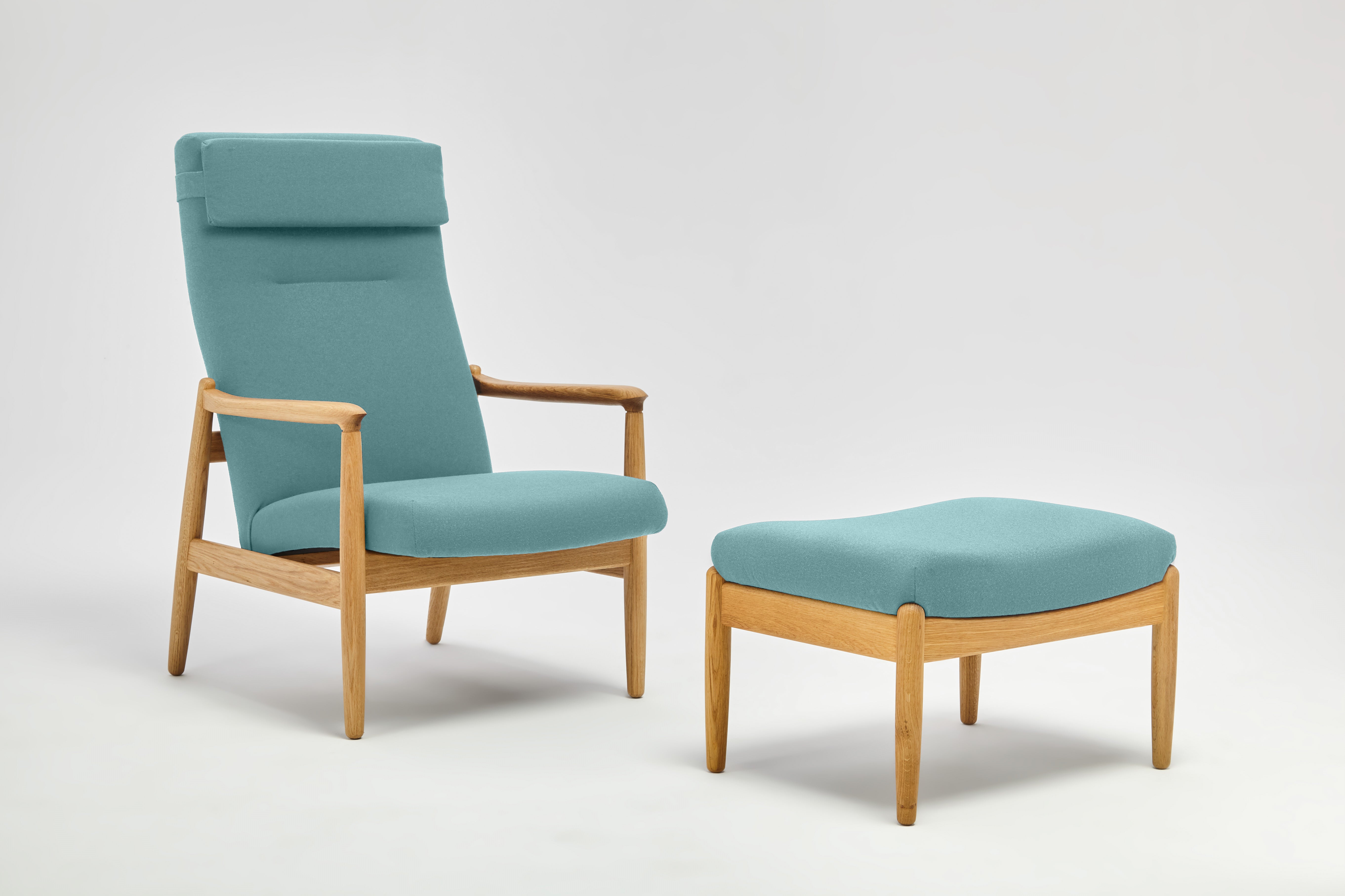 H64 Fauteuil à Dossier Haut Avec Repose-pieds