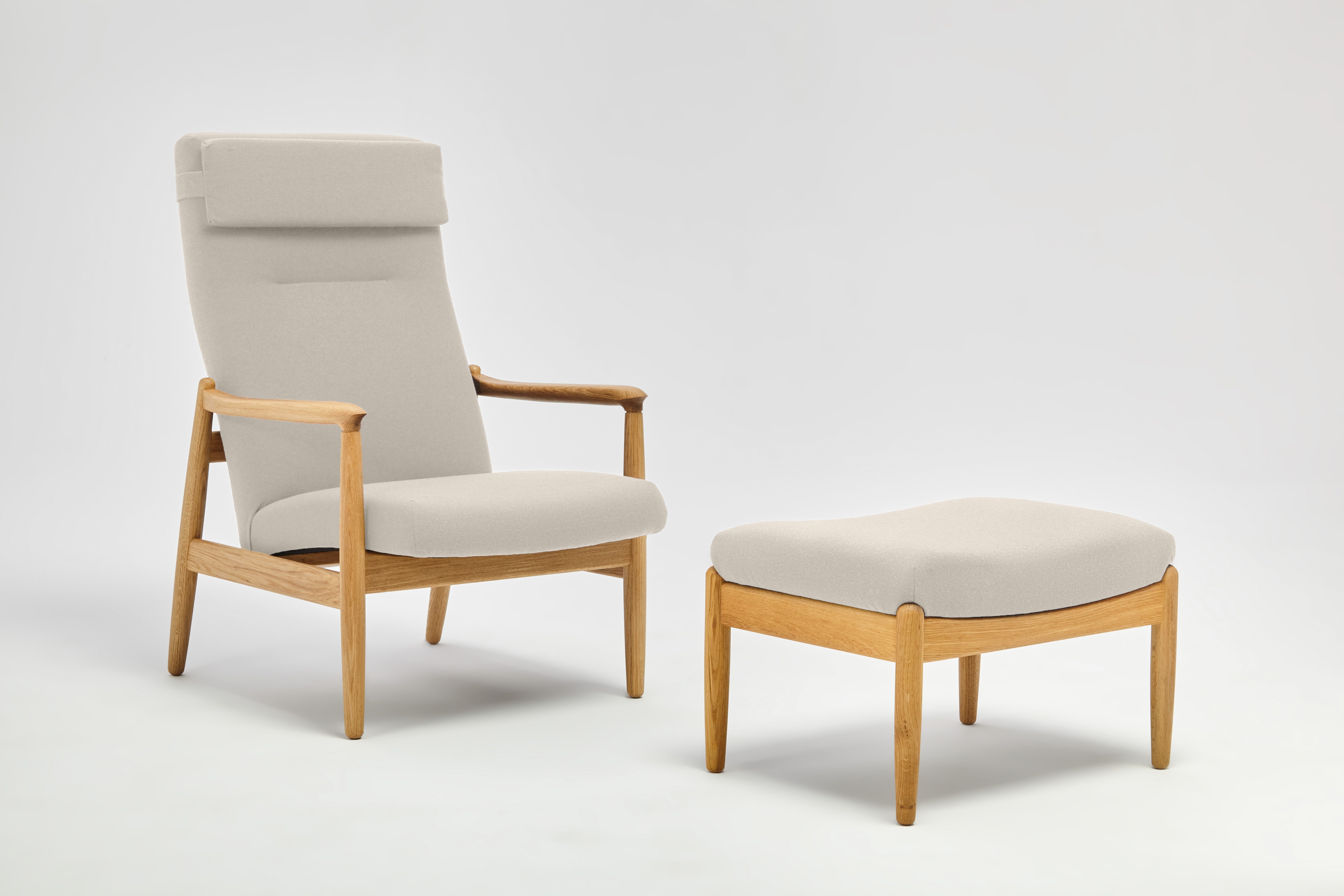 H64 Fauteuil à Dossier Haut Avec Repose-pieds