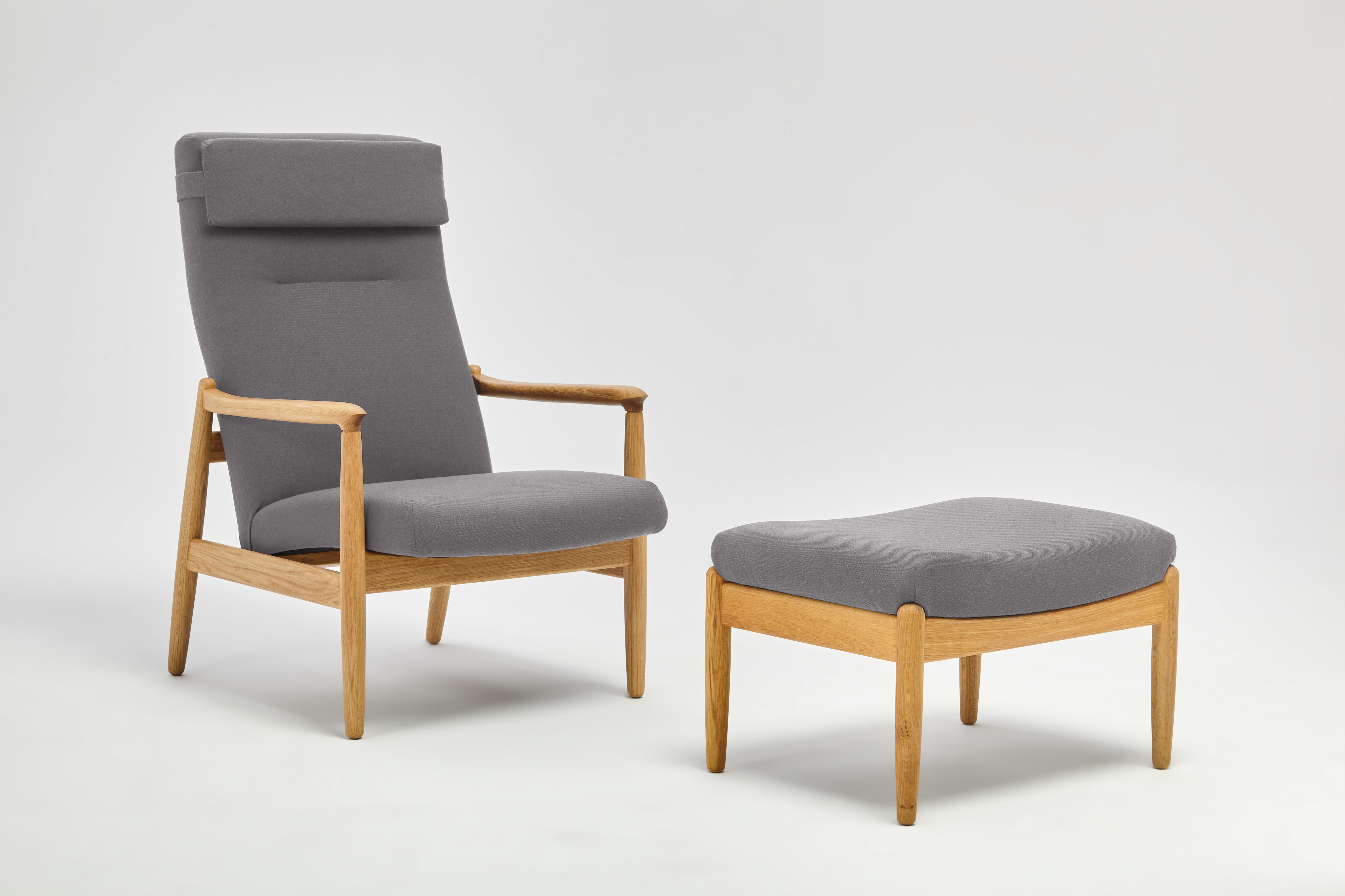 H64 Fauteuil à Dossier Haut Avec Repose-pieds