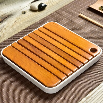 High-Grade Wooden Tea Tray white