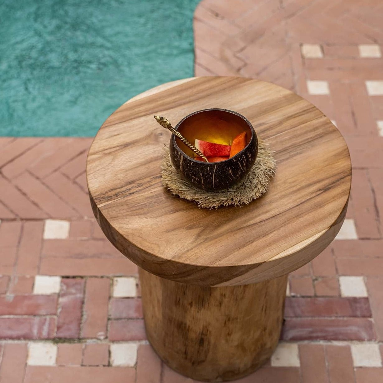 Copy of THE GOLD COCO Food Bowl top outdoor view