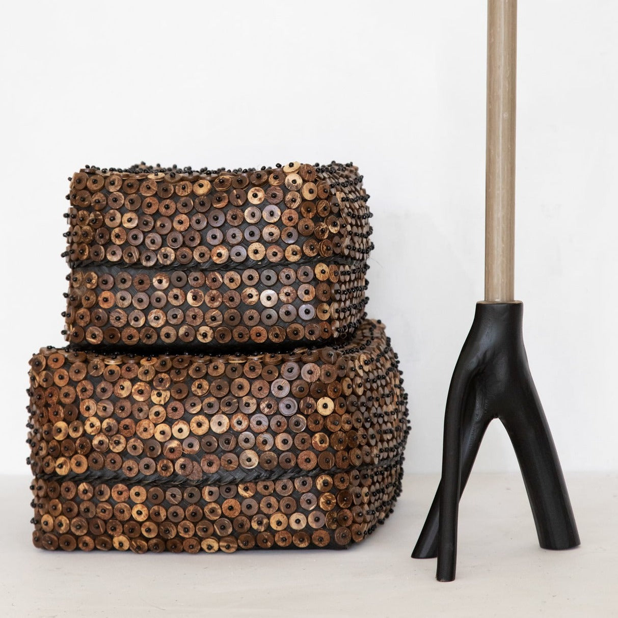 THE TRIPLE TWIG Candle Holder with boxes