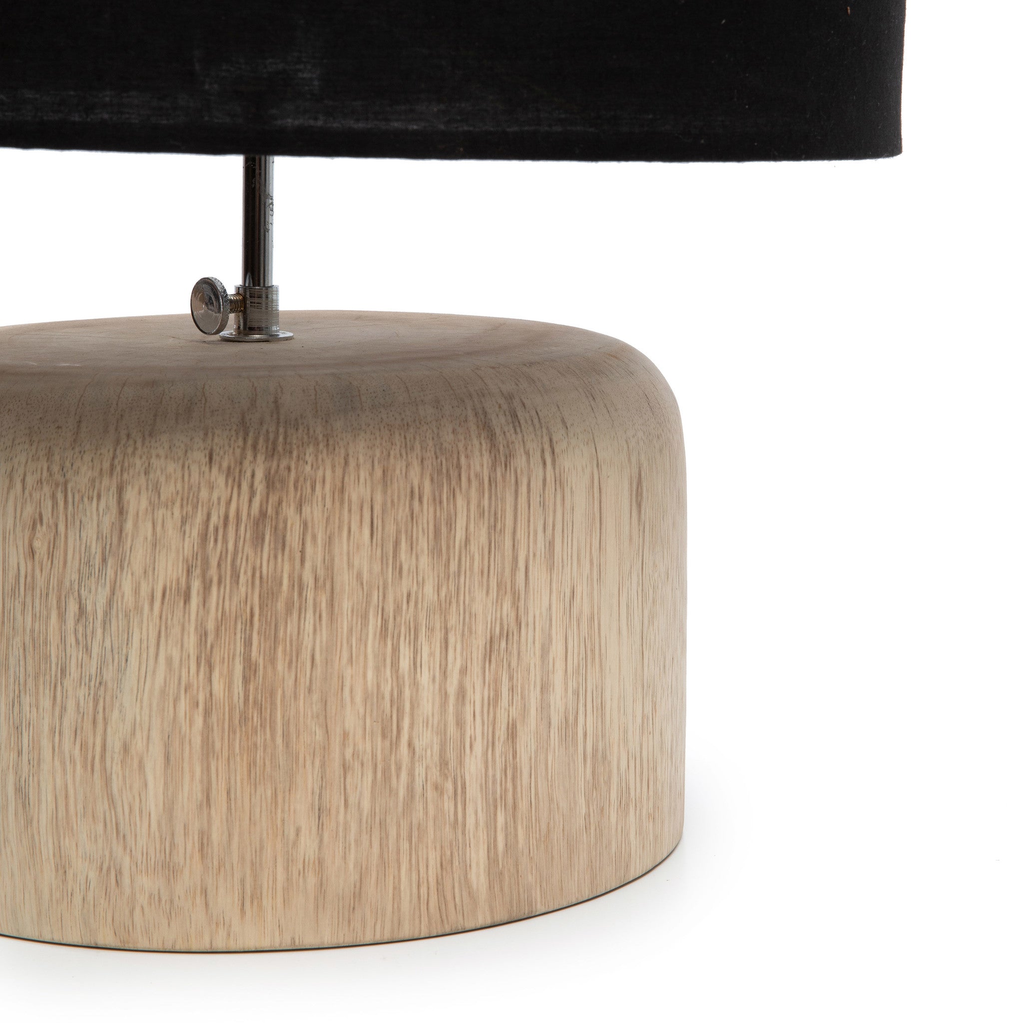 THE TEAK WOOD Table Lamp Black base view