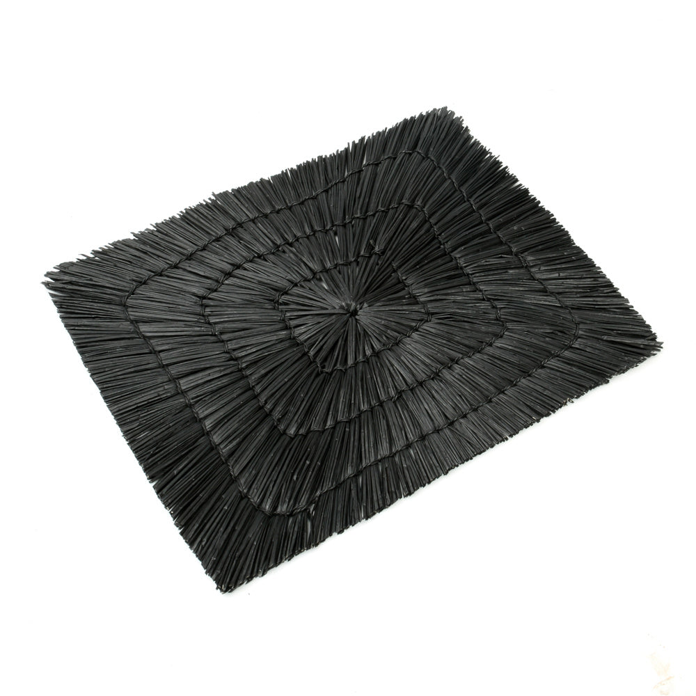 THE ALANG ALANG Placemat Rectangular-Black top view