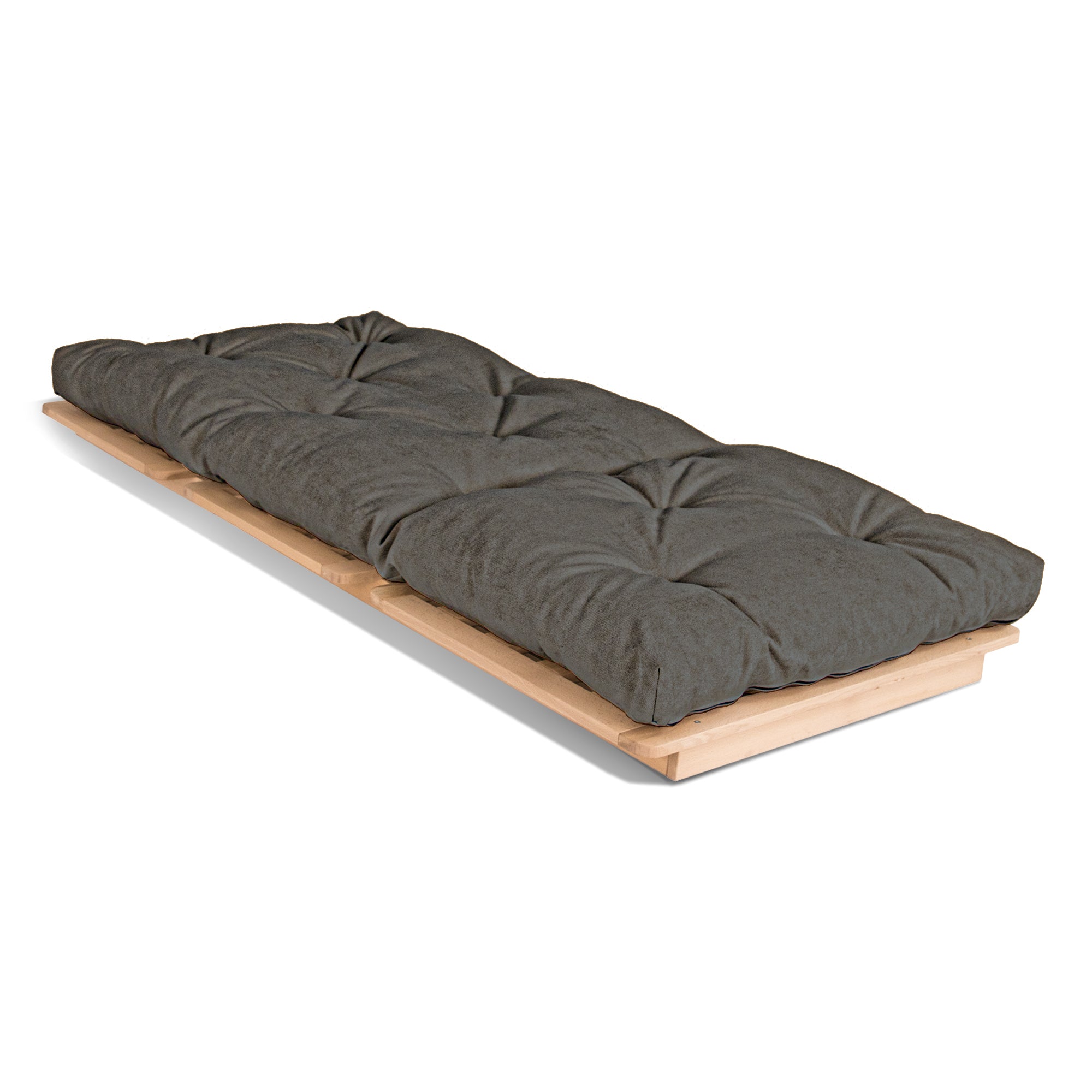 LAYTI-90 Chaise-Lit Futon Simple, Bois De Hêtre Massif, Naturel