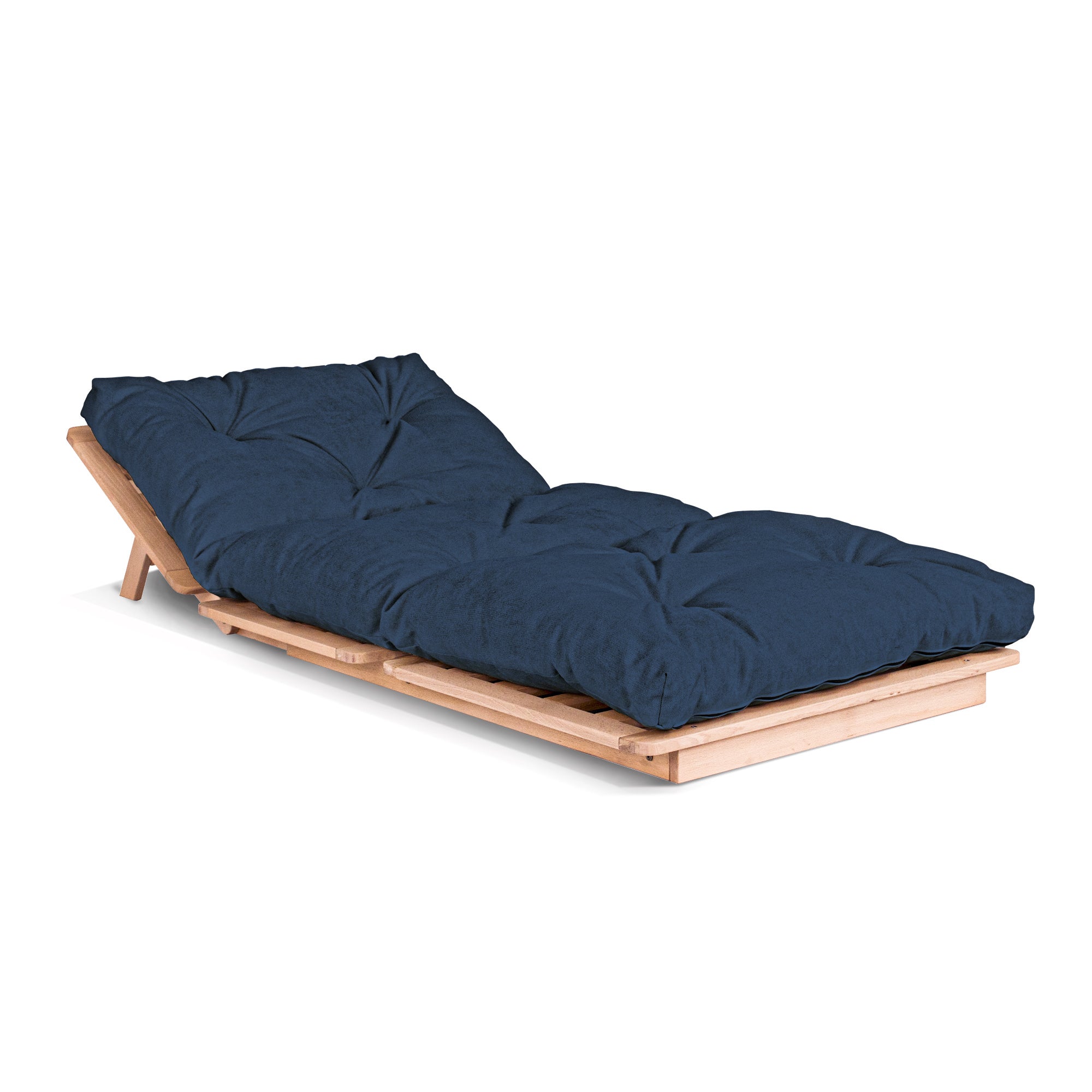 LAYTI-90 Chaise-Lit Futon Simple, Bois De Hêtre Massif, Naturel