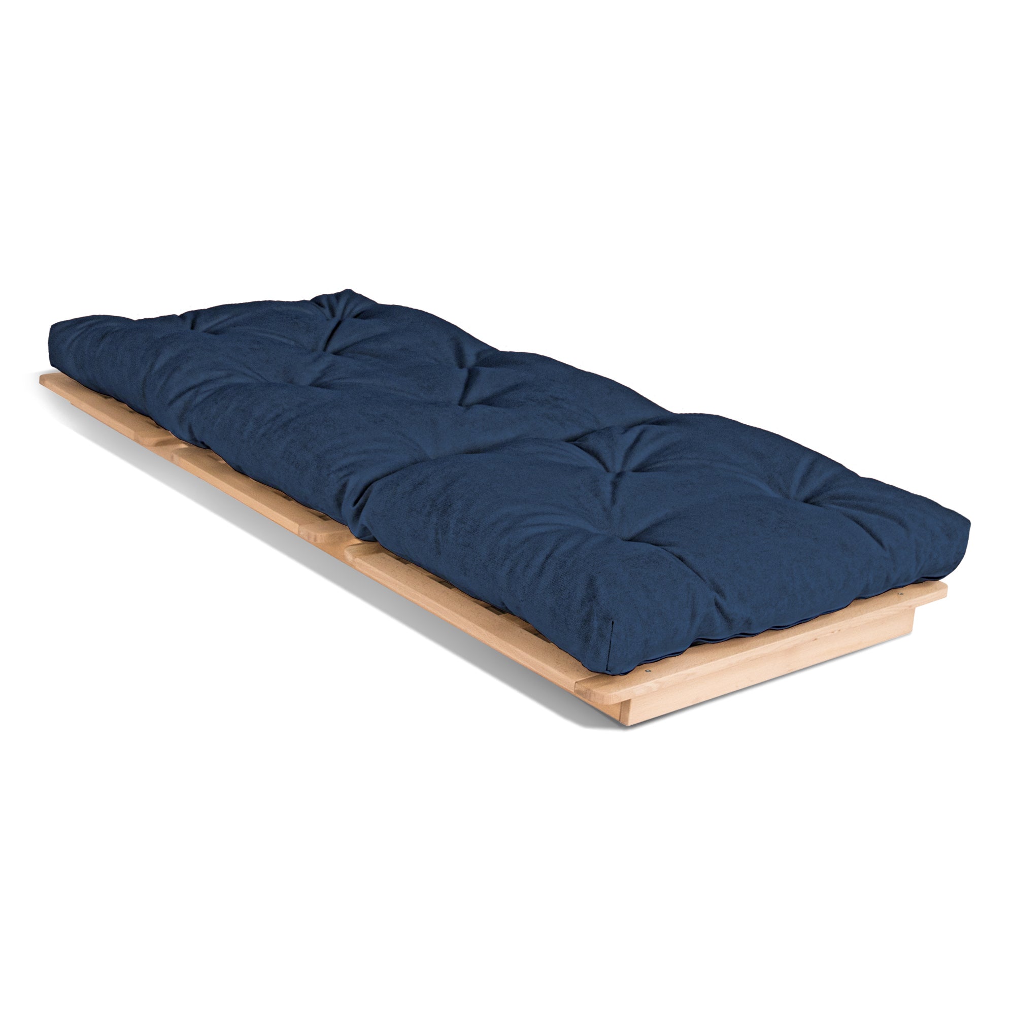 LAYTI-90 Chaise-Lit Futon Simple, Bois De Hêtre Massif, Naturel