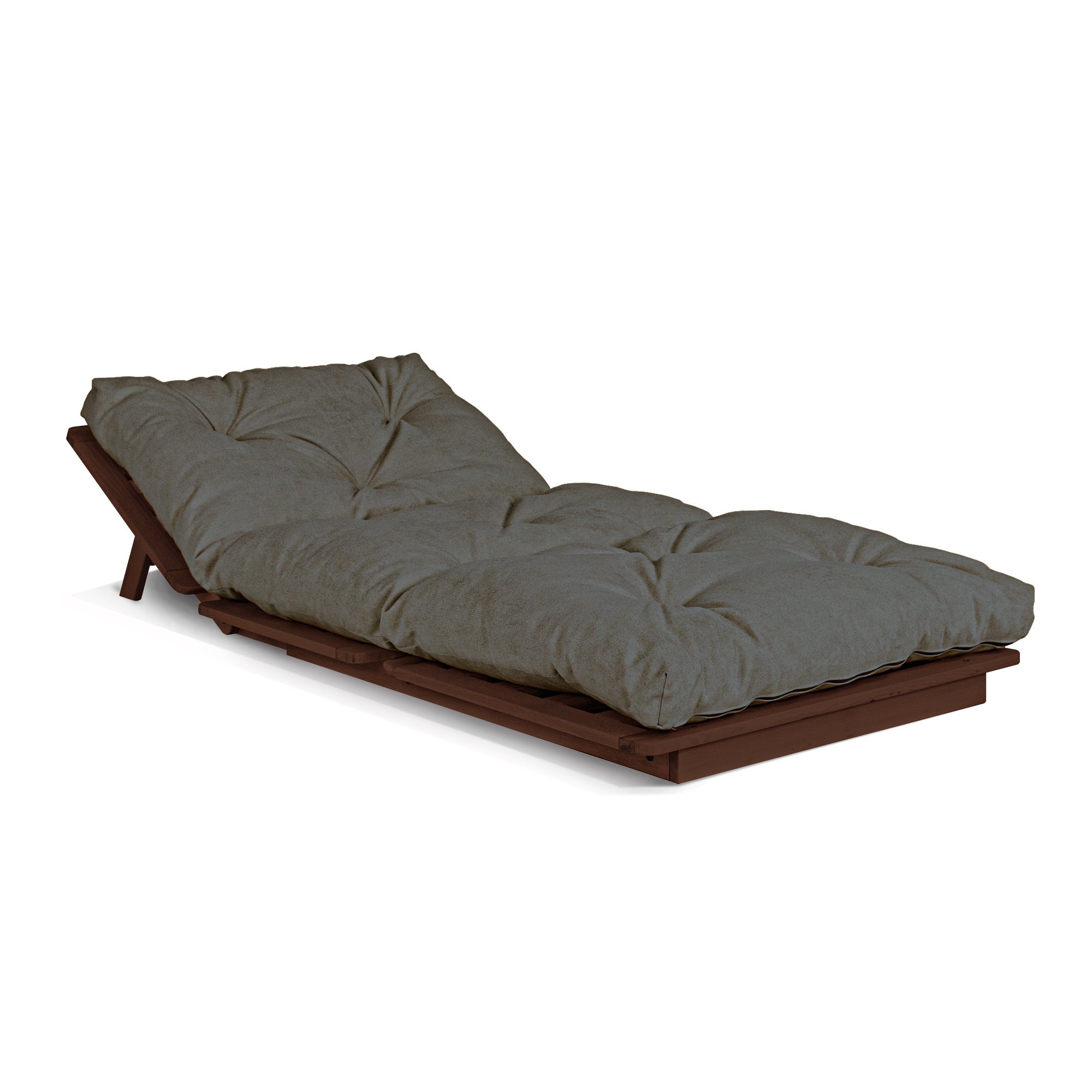 LAYTI-90 Canapé-Lit Futon Simple, Bois Dur Massif, Marron