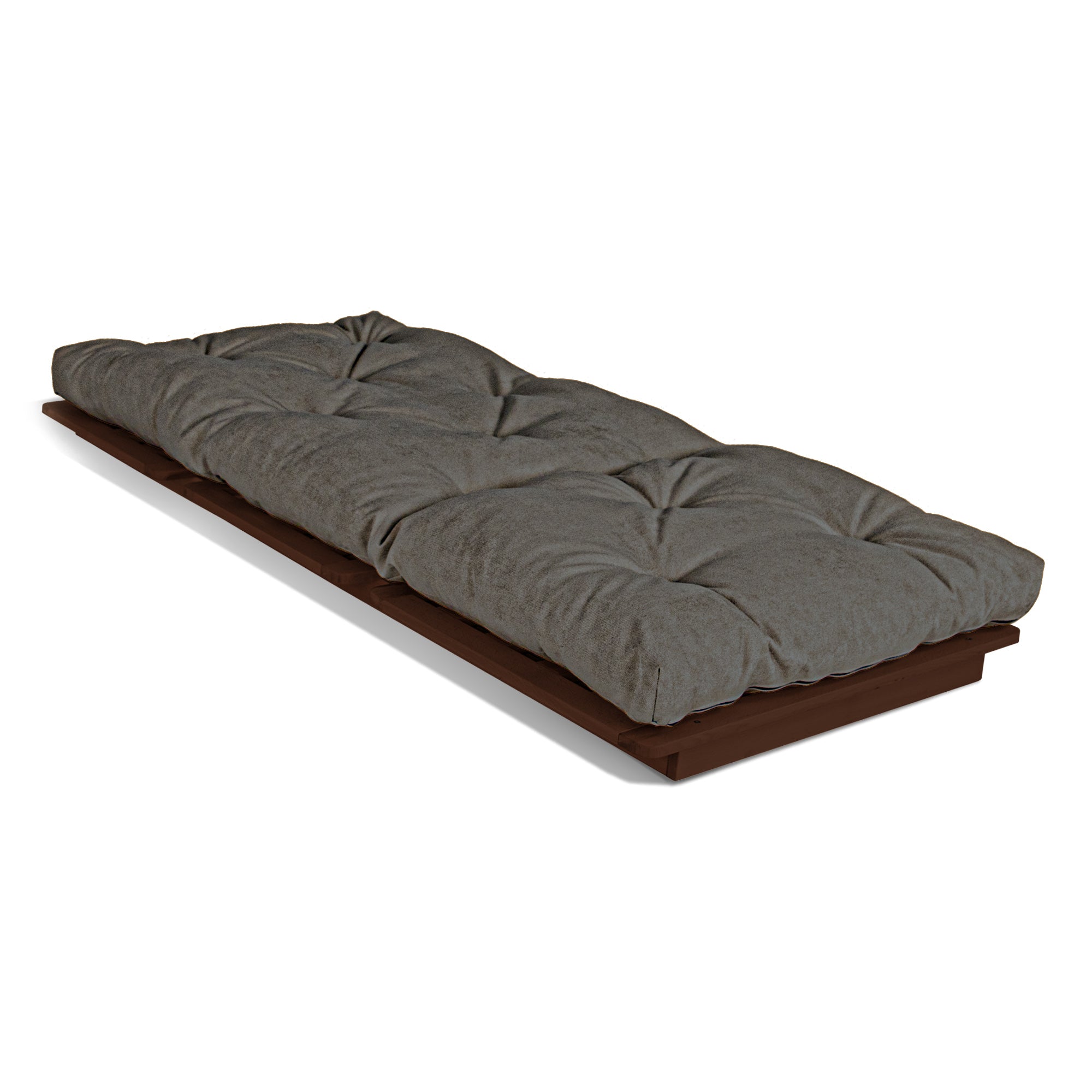 LAYTI-90 Canapé-Lit Futon Simple, Bois Dur Massif, Marron