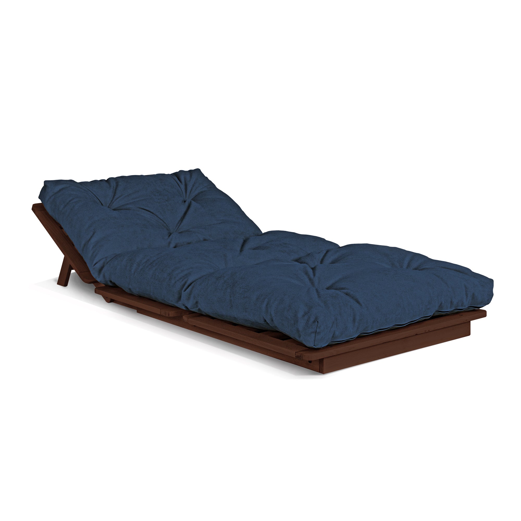 LAYTI-90 Canapé-Lit Futon Simple, Bois Dur Massif, Marron
