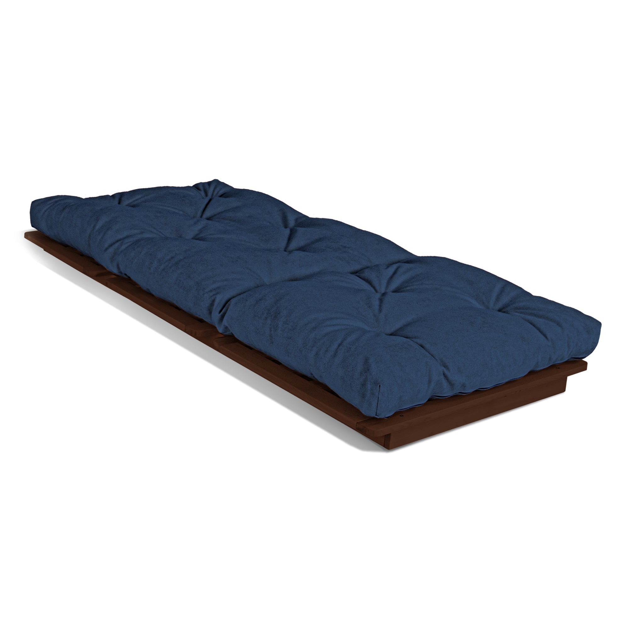 LAYTI-90 Canapé-Lit Futon Simple, Bois Dur Massif, Marron