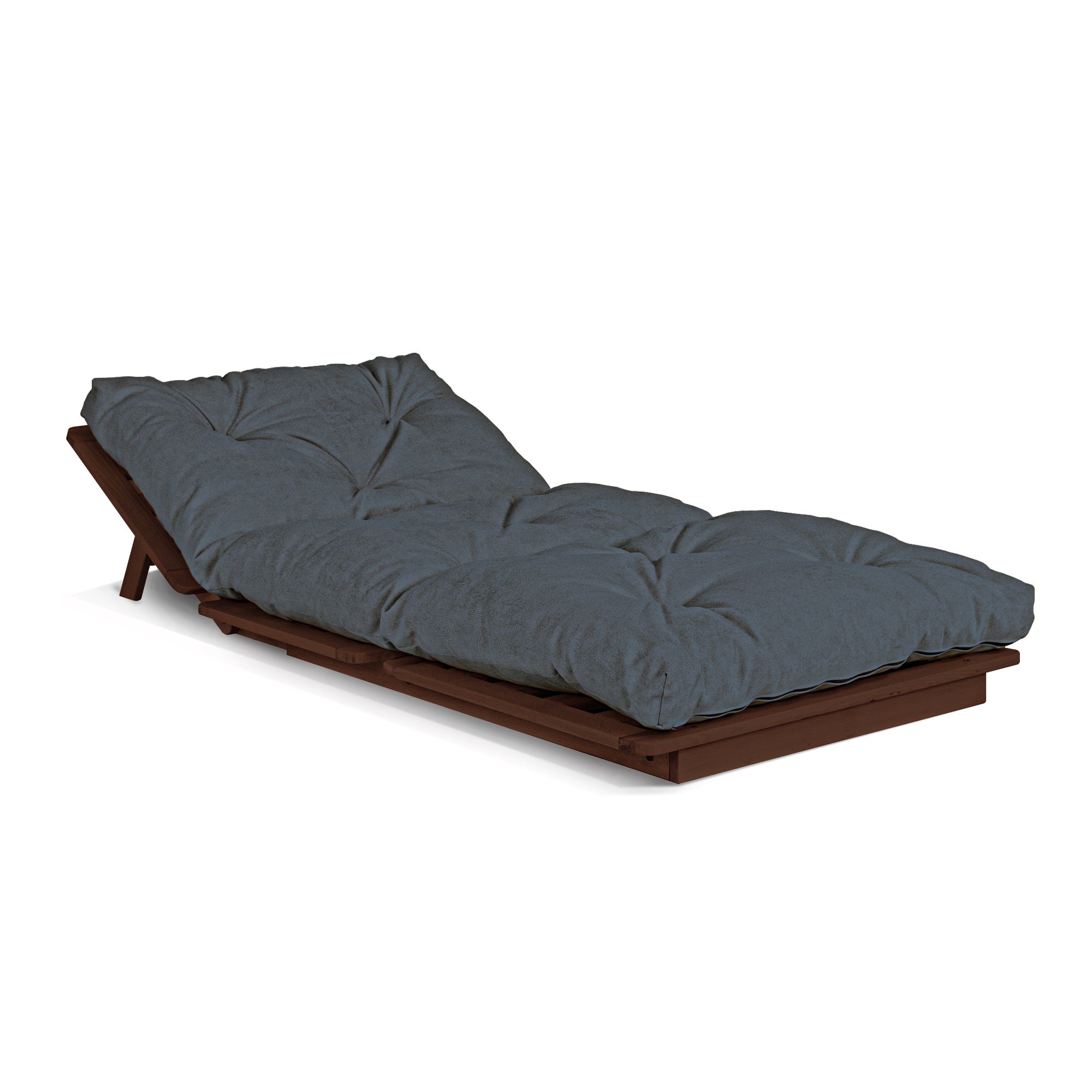 LAYTI-90 Canapé-Lit Futon Simple, Bois Dur Massif, Marron