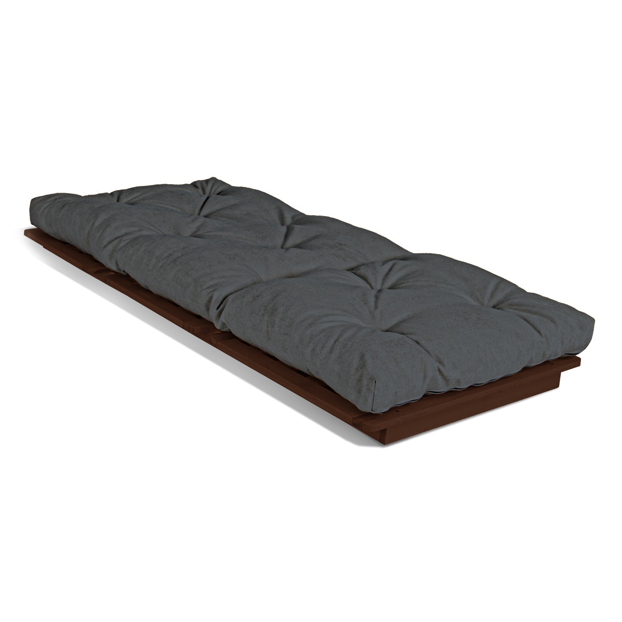 LAYTI-90 Canapé-Lit Futon Simple, Bois Dur Massif, Marron