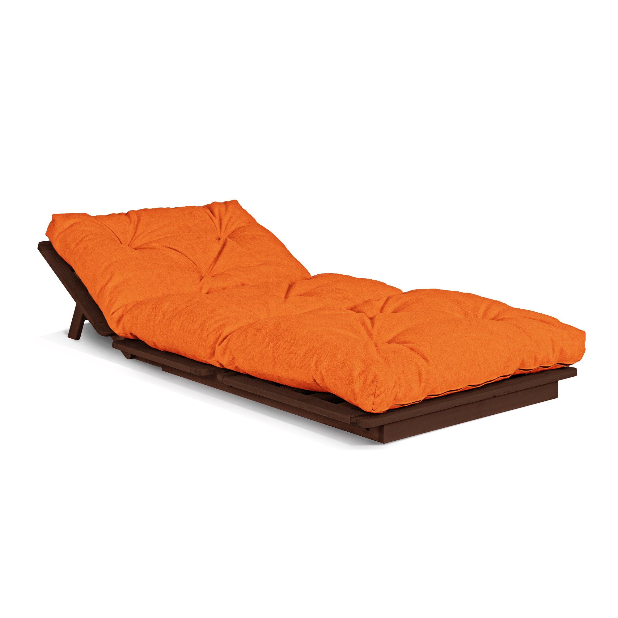 LAYTI-90 Canapé-Lit Futon Simple, Bois Dur Massif, Marron