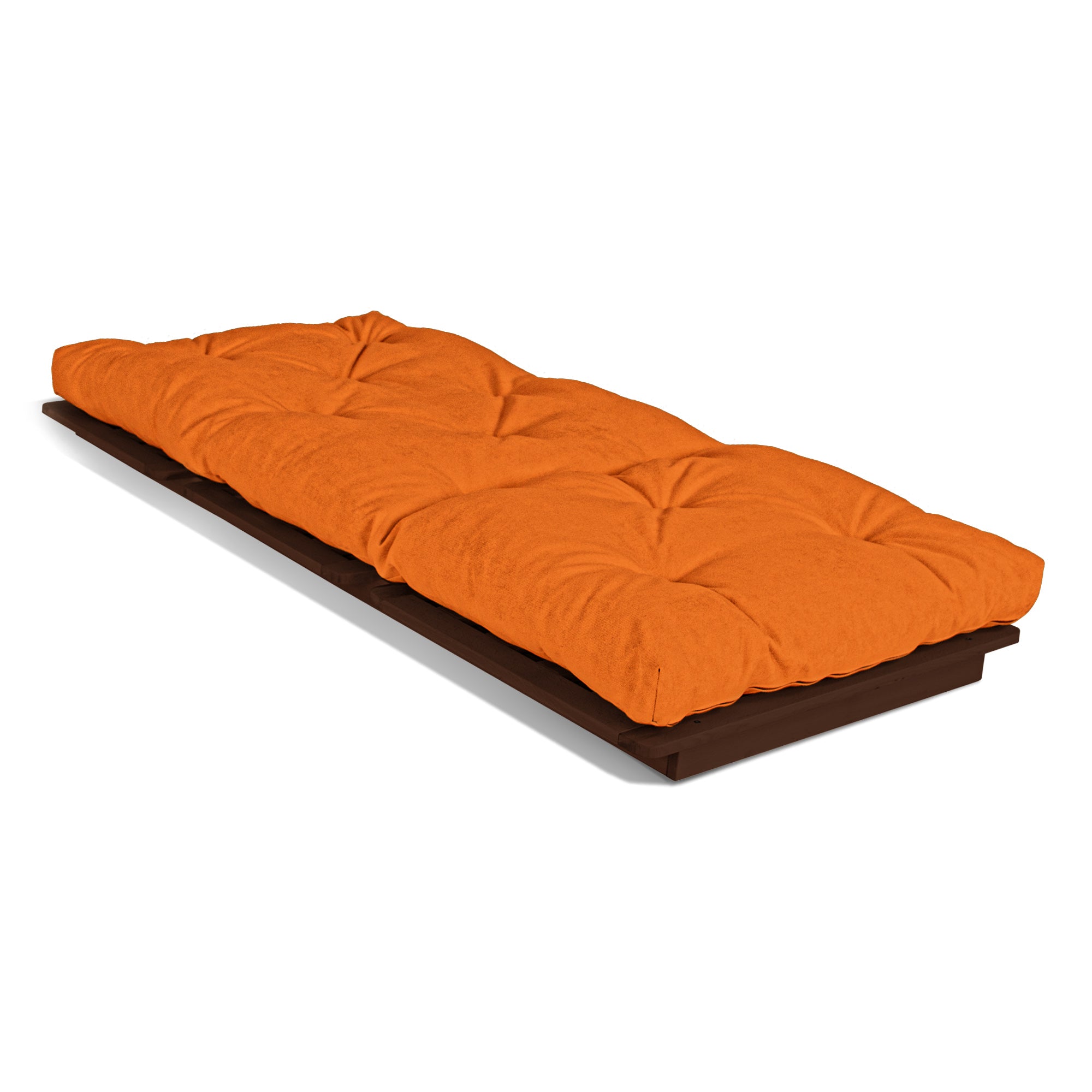 LAYTI-90 Canapé-Lit Futon Simple, Bois Dur Massif, Marron