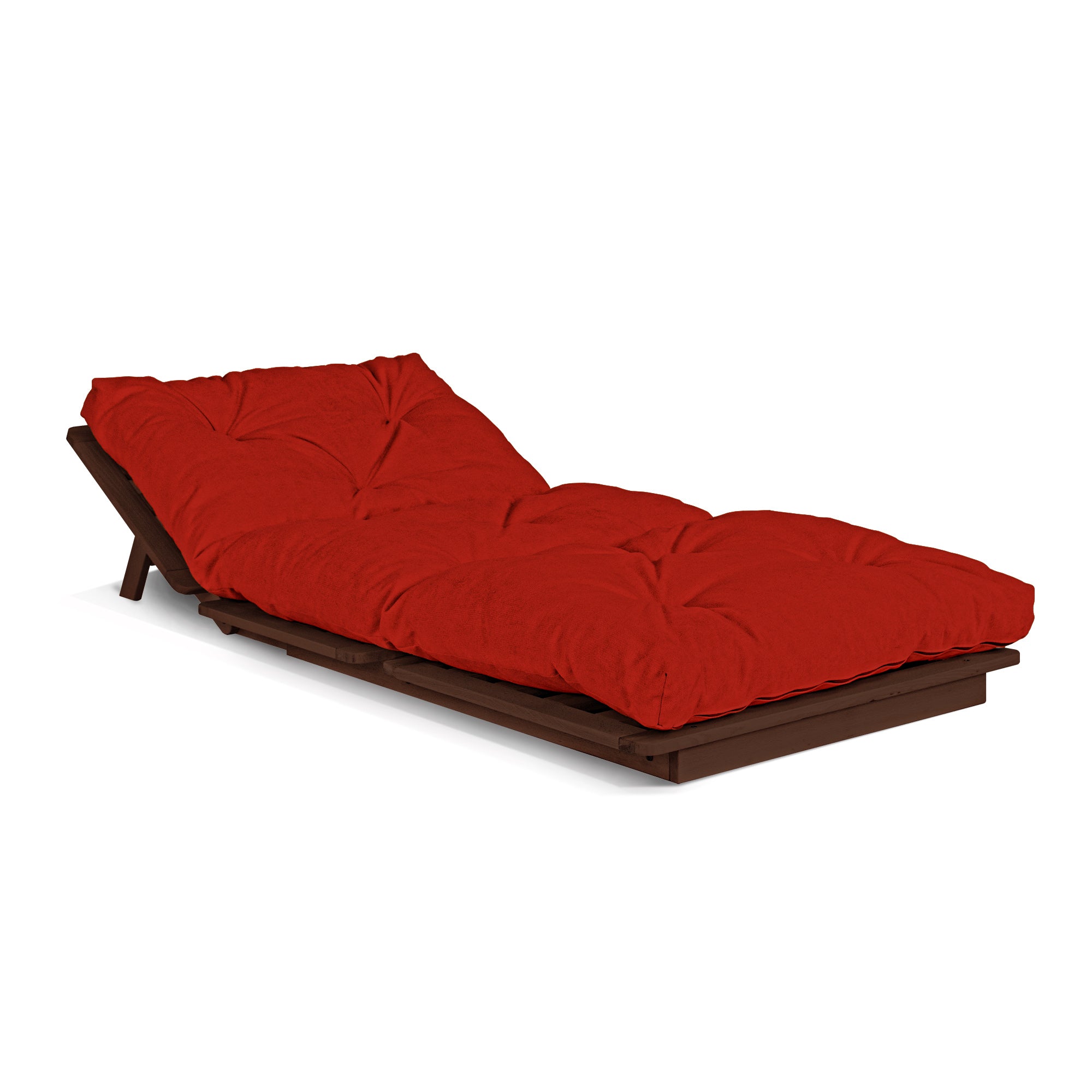 LAYTI-90 Canapé-Lit Futon Simple, Bois Dur Massif, Marron
