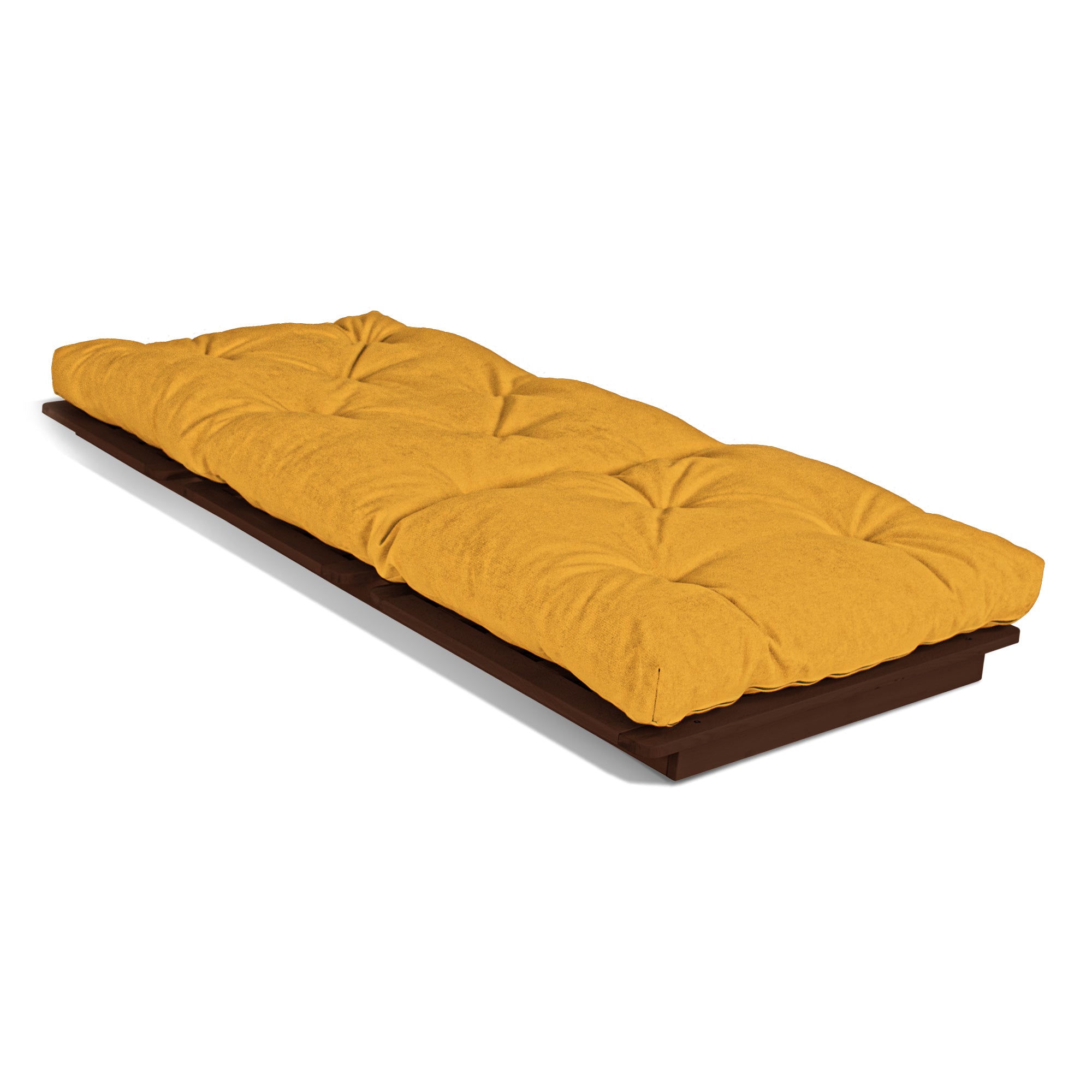 LAYTI-90 Canapé-Lit Futon Simple, Bois Dur Massif, Marron