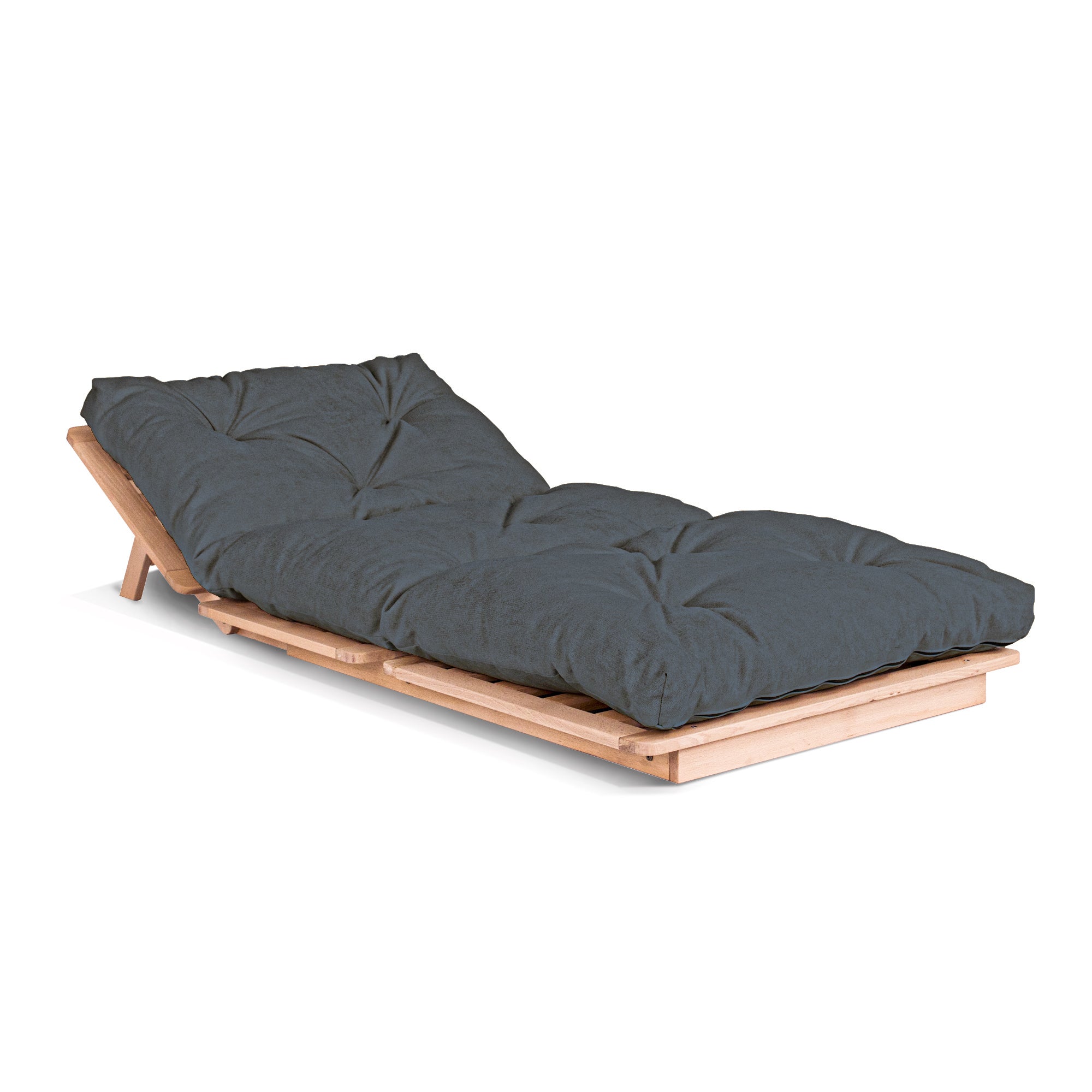 LAYTI-90 Chaise-Lit Futon Simple, Bois De Hêtre Massif, Naturel