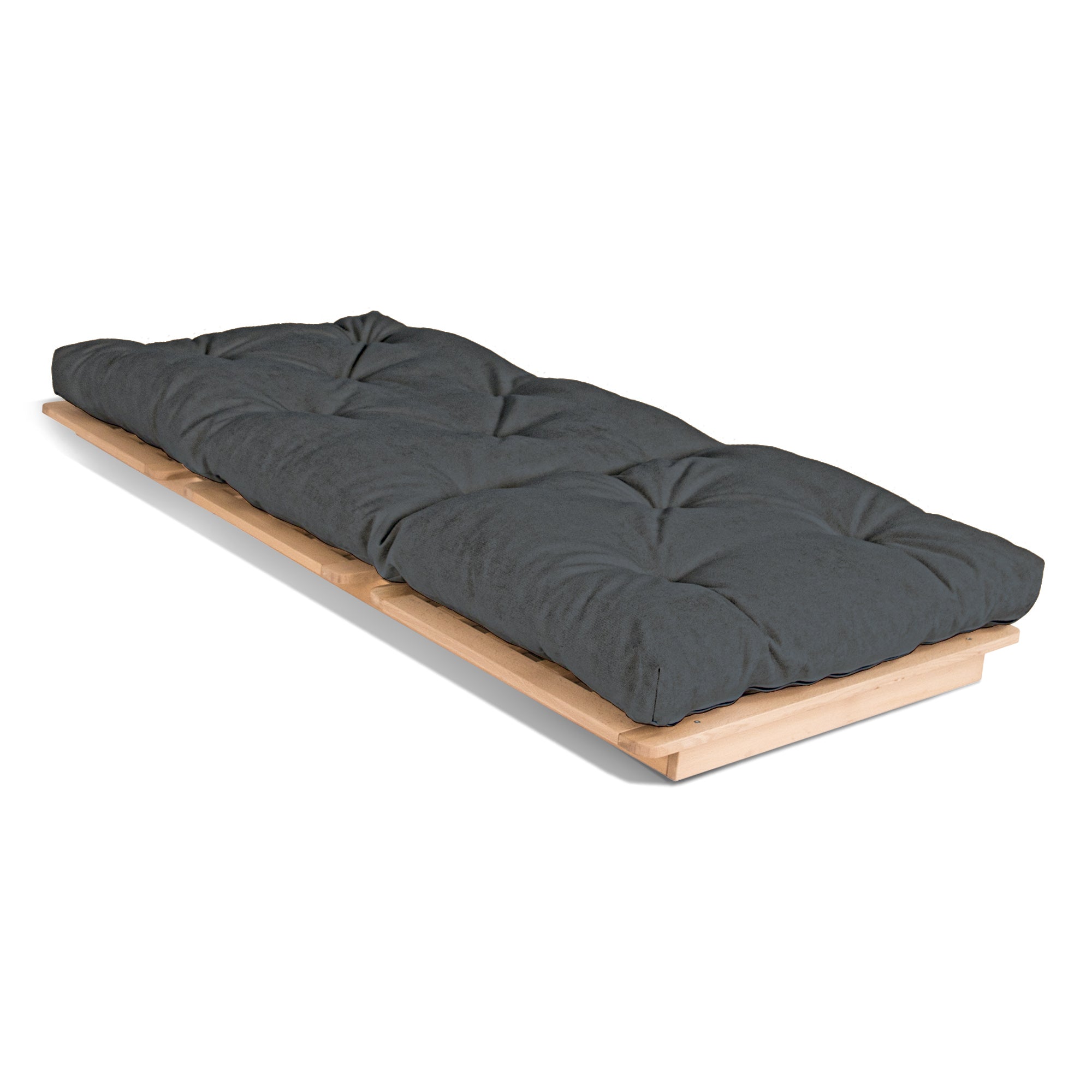 LAYTI-90 Chaise-Lit Futon Simple, Bois De Hêtre Massif, Naturel