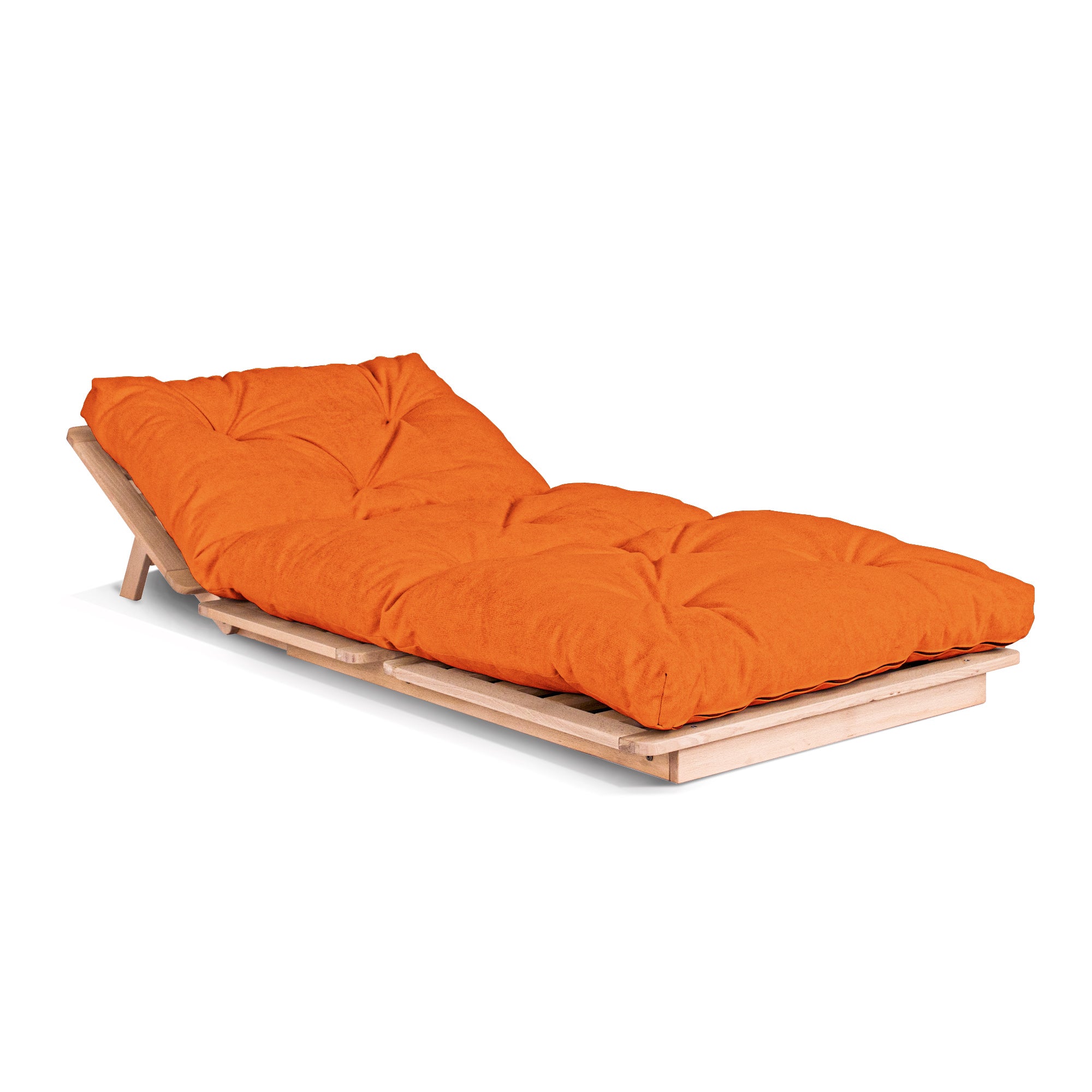 LAYTI-90 Chaise-Lit Futon Simple, Bois De Hêtre Massif, Naturel