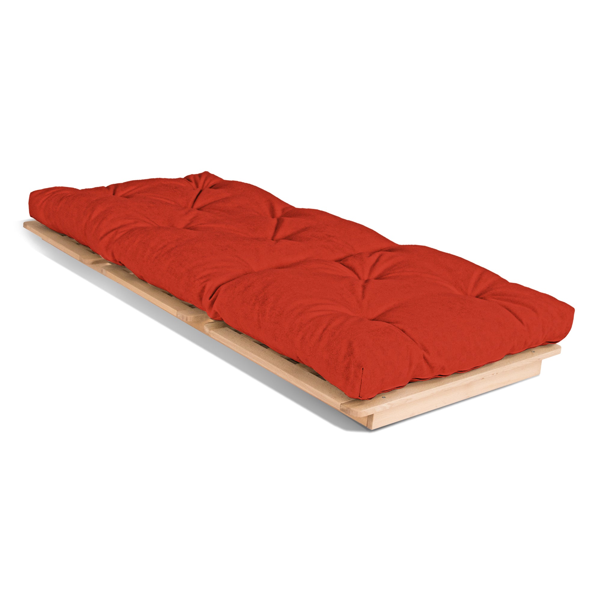 LAYTI-90 Chaise-Lit Futon Simple, Bois De Hêtre Massif, Naturel