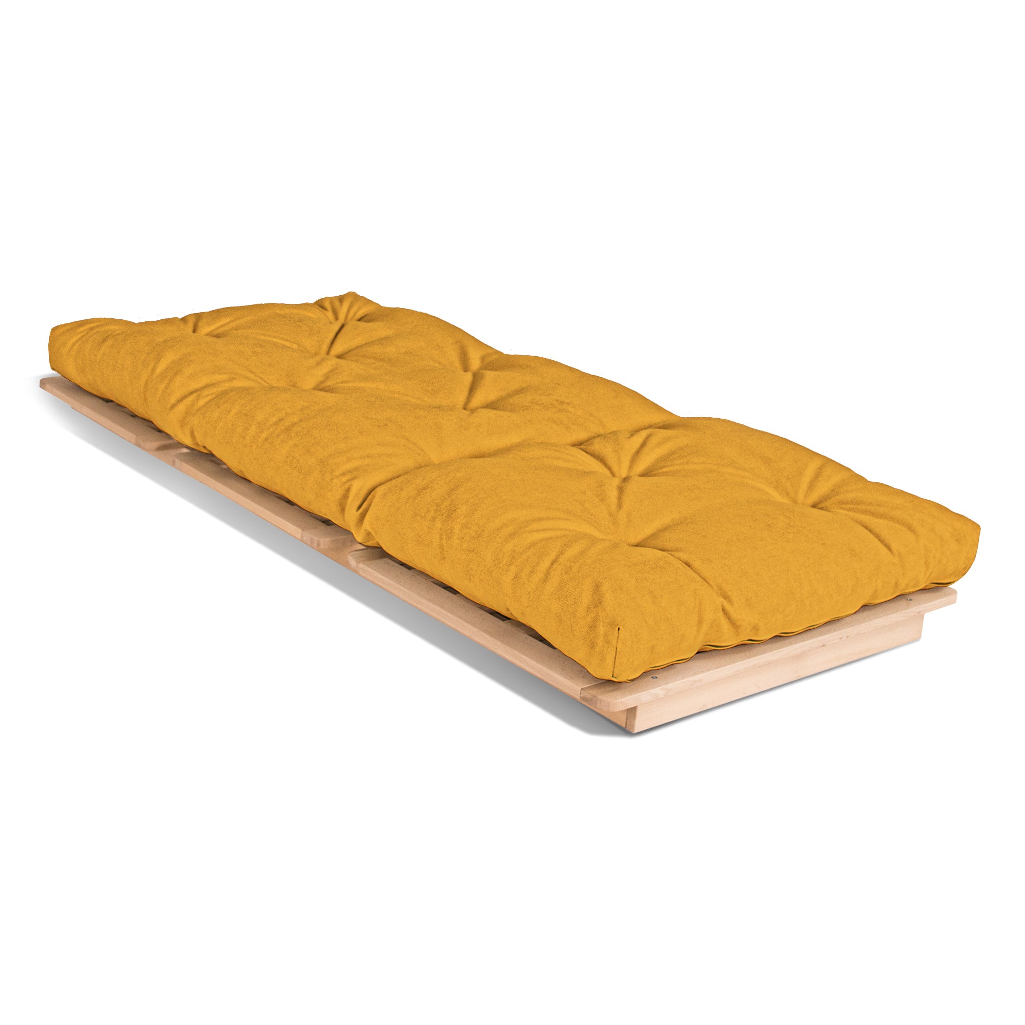 LAYTI-90 Chaise-Lit Futon Simple, Bois De Hêtre Massif, Naturel