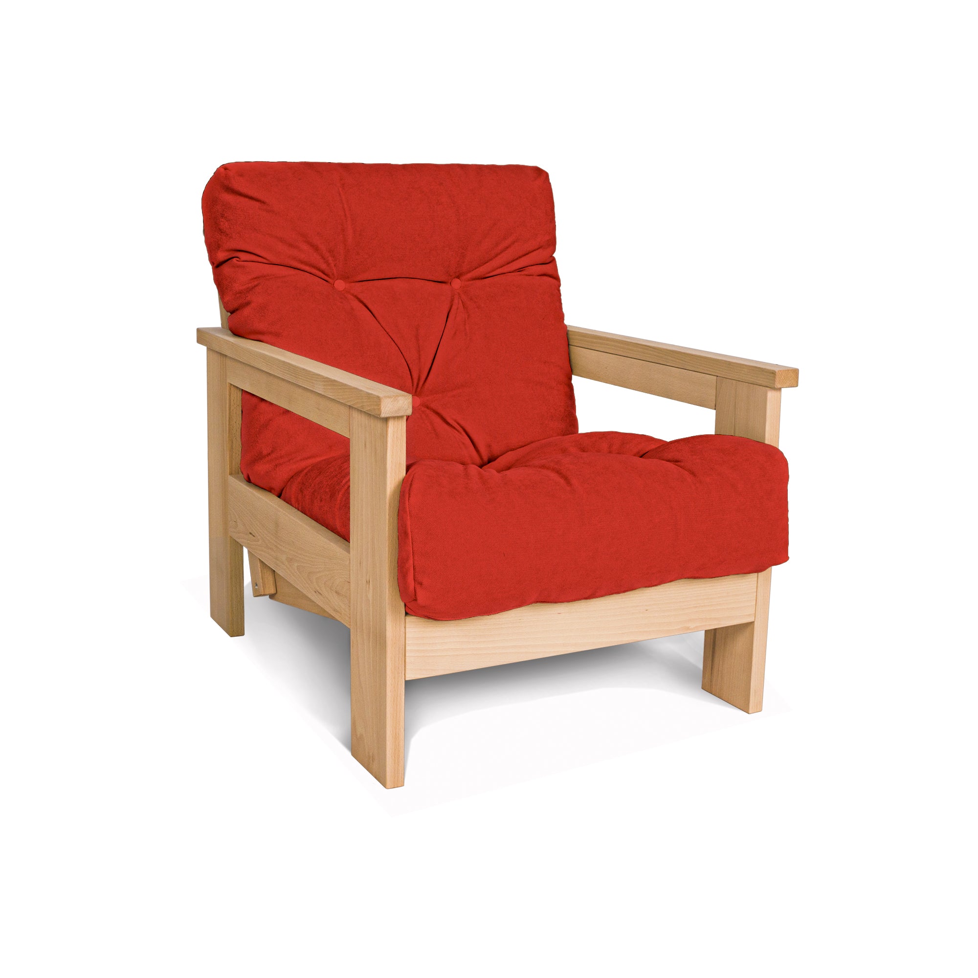 MEXICO Fauteuil, Cadre en Bois de Hêtre, Couleur Naturelle