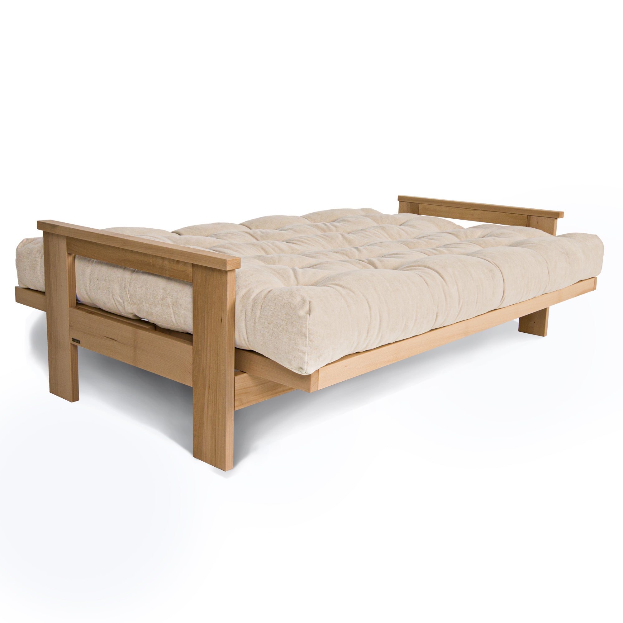 MEXICO Canapé-Lit 3 Places Bois De Hêtre Massif, Couleur Naturelle