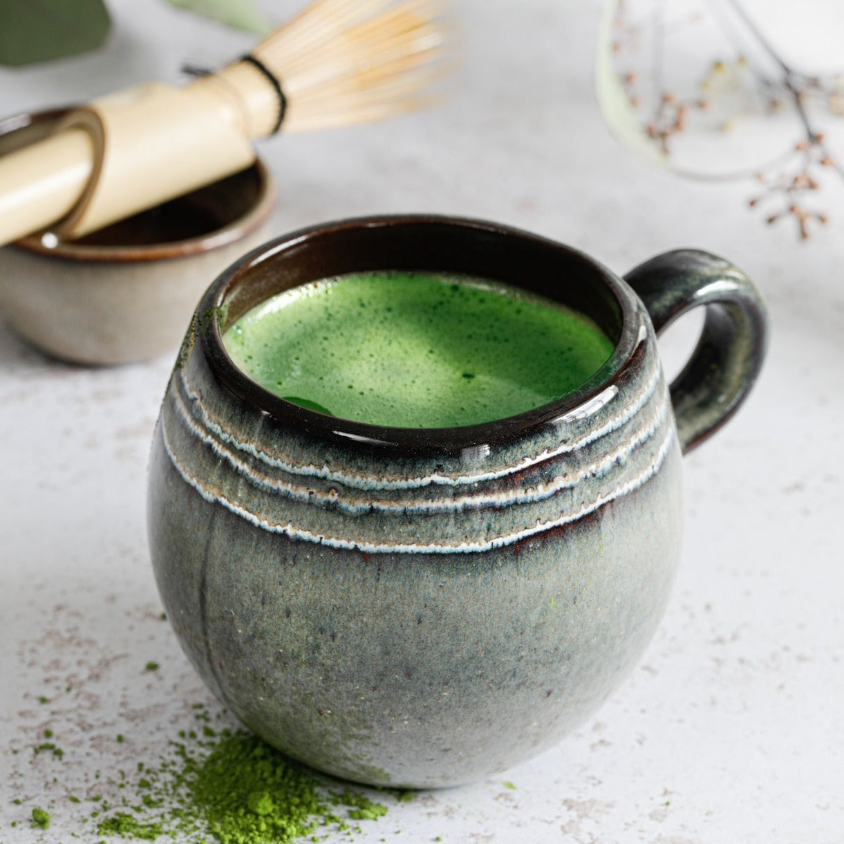 THE COMPORTA Mug - L - Set of 6 single mug with matcha