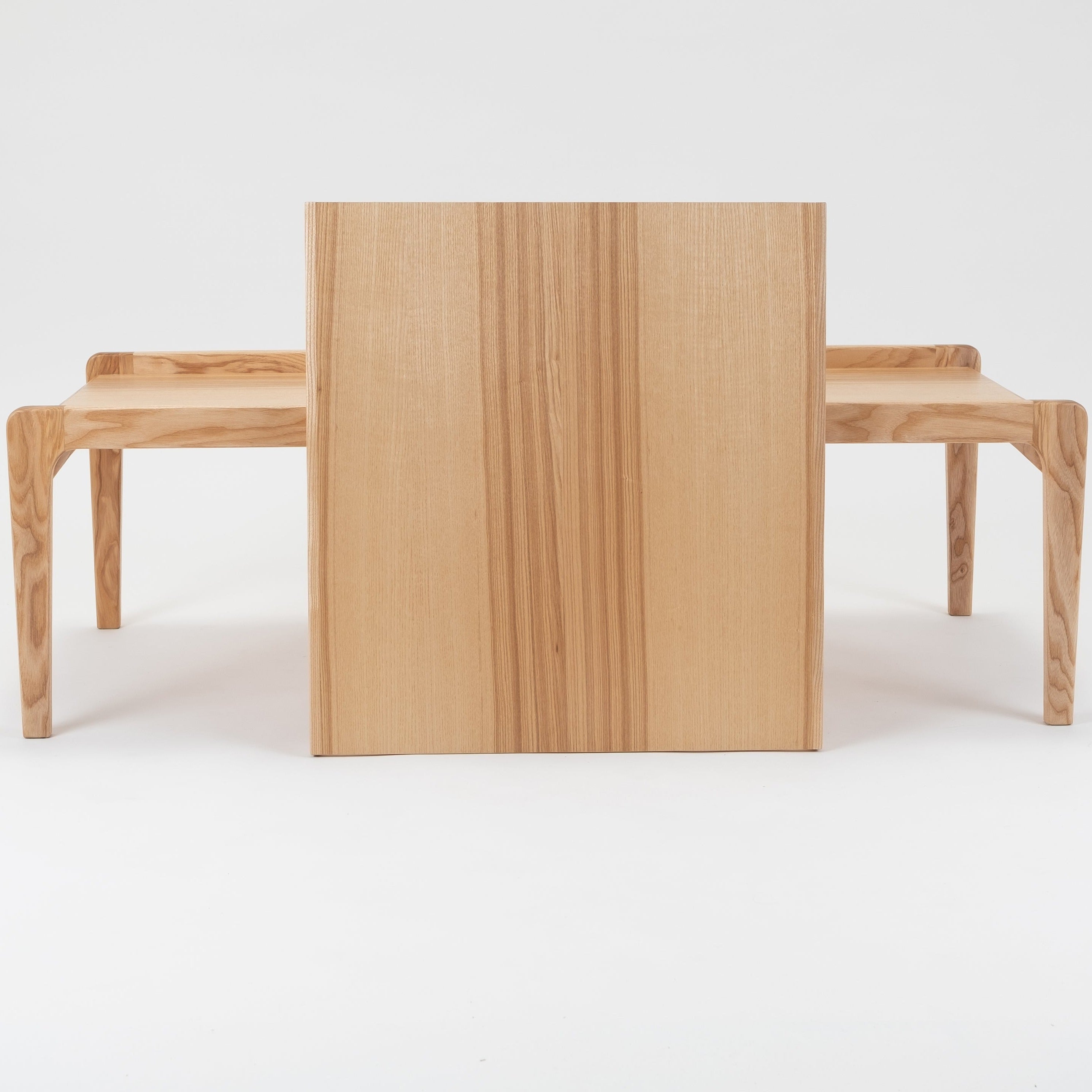 1378 COFFEE Table oak with table desk side view