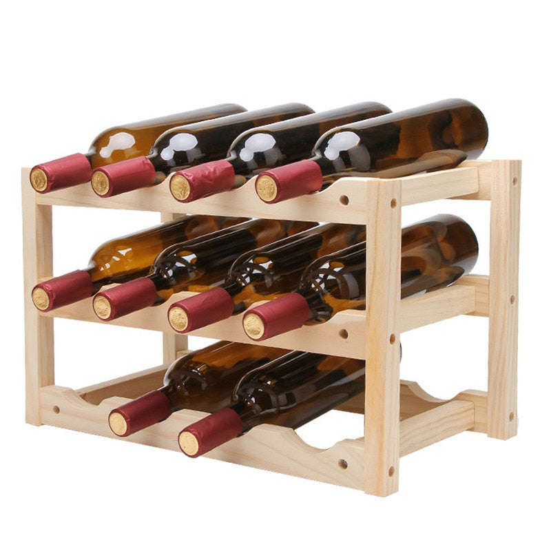 WOOD Household Wine Rack 3 layers