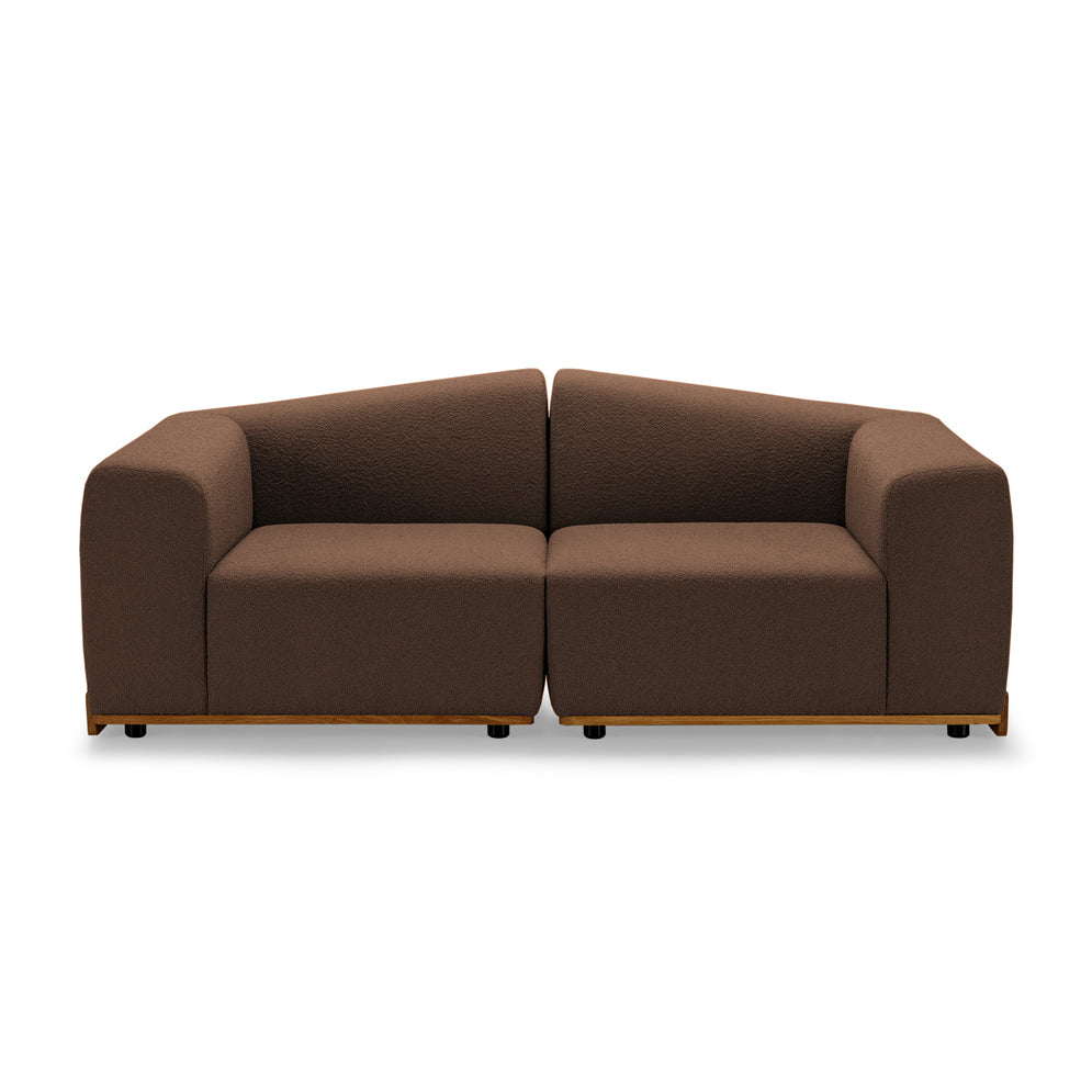 SALER Modular Sofa-2 seater choco-front view