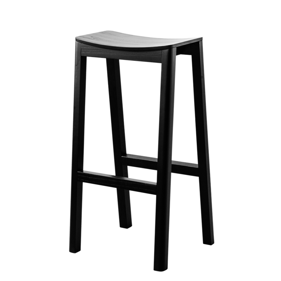 HALIKKO Bar Stool Black Oak