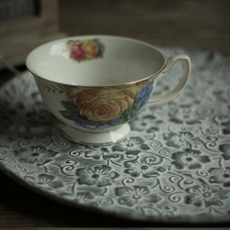 Plaque métallique rétro ronde fabriquée à la main