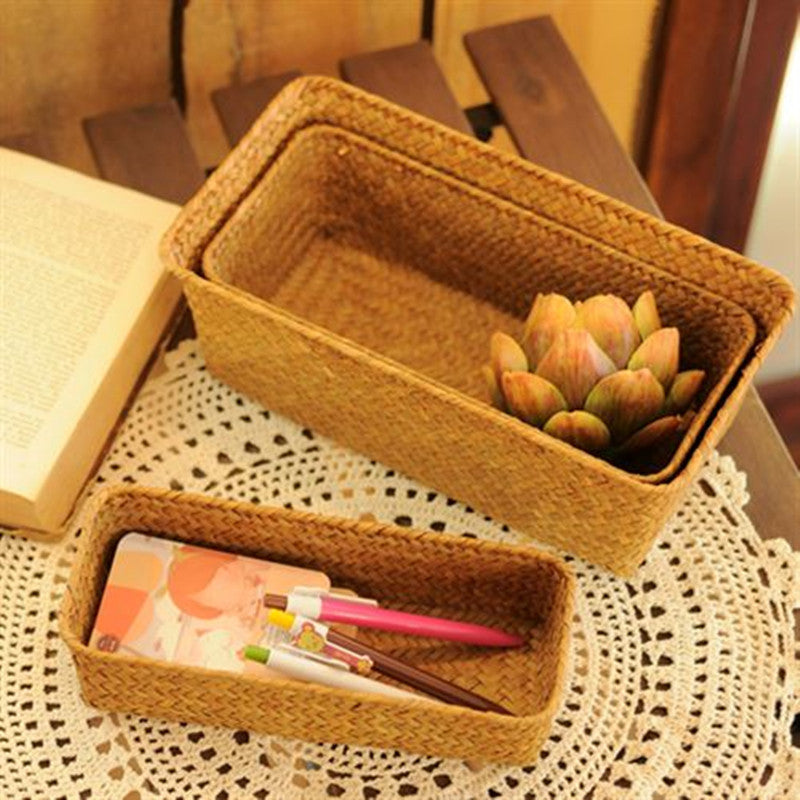 Tissage Panier De Rangement Rotin