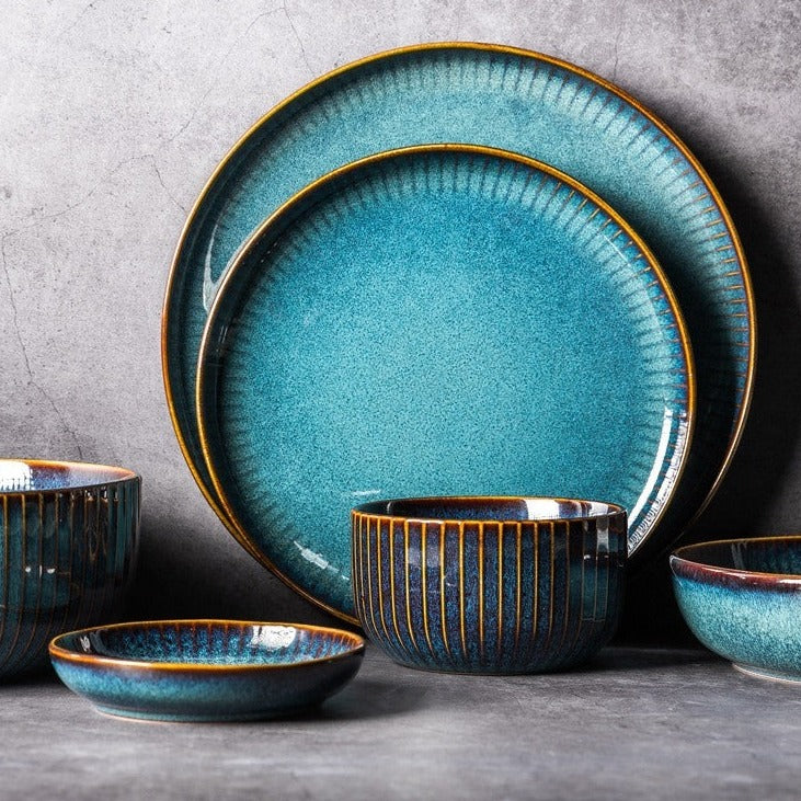 Vaisselle en céramique émaillée de style nordique