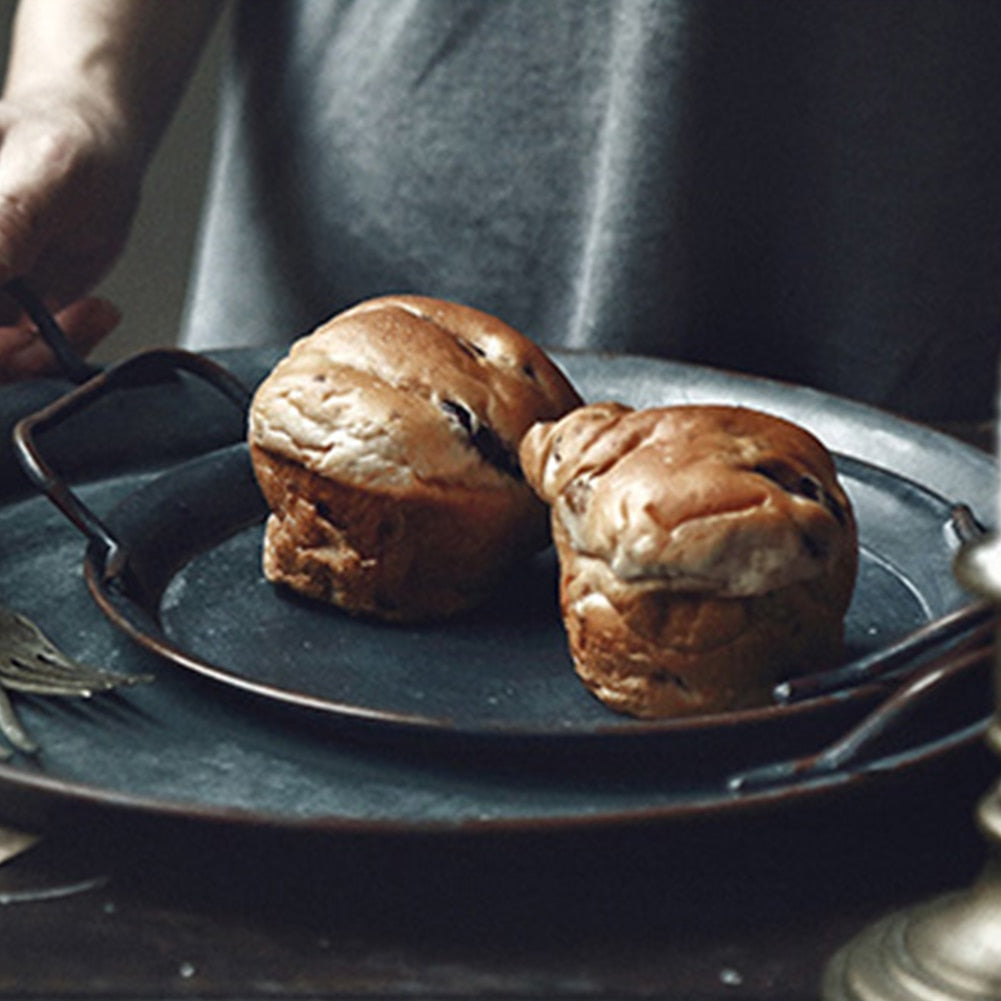 Plaque Métallique Rétro Européenne Artisanale Avec Poignées