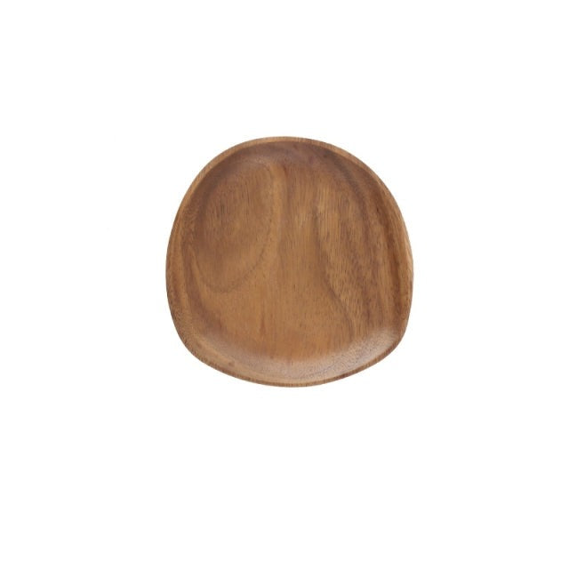 Plateaux ovales irréguliers en bois massif d'acacia entier