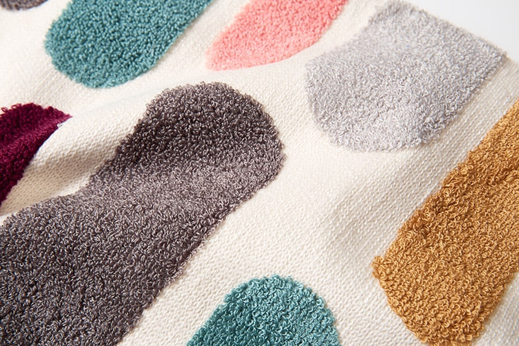 COLOURFUL Housse de Coussin Brodée en Style Uni