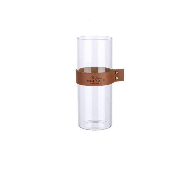 Vase en verre fleur transparent nordique