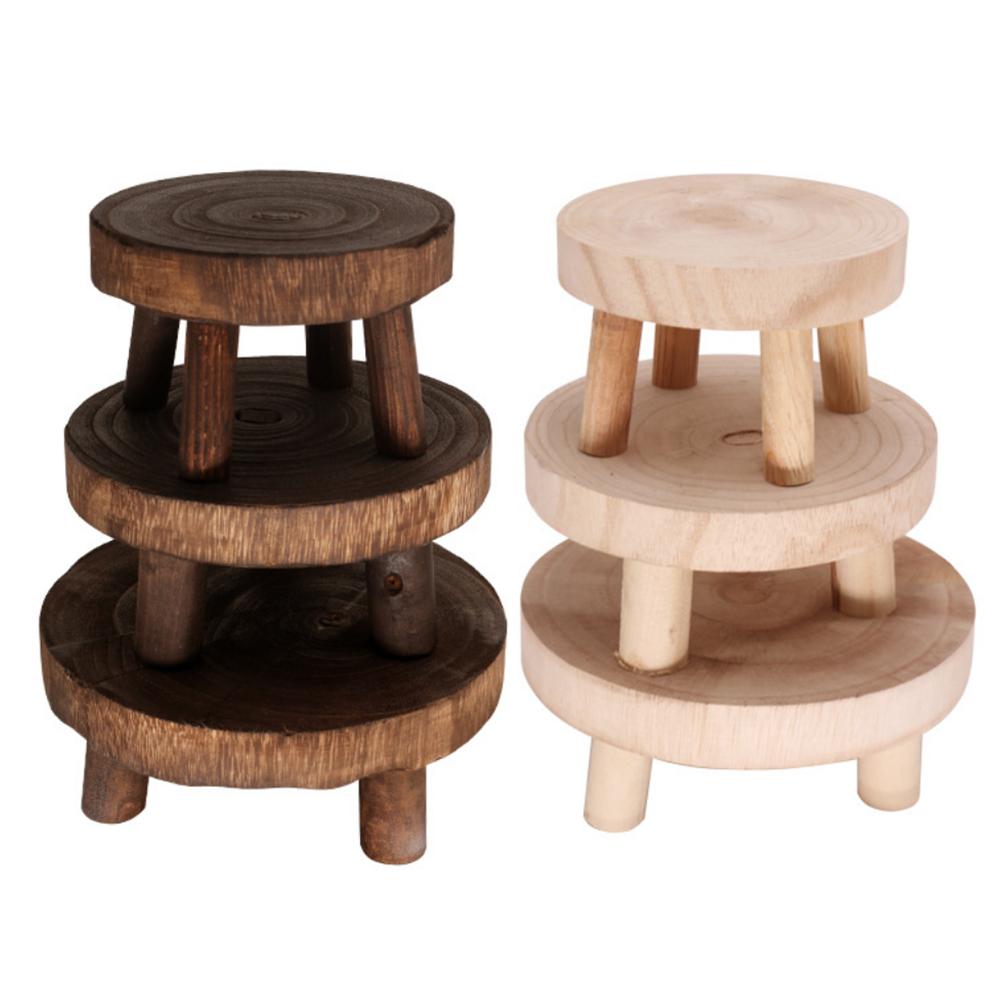 Base de pot de fleurs en bois