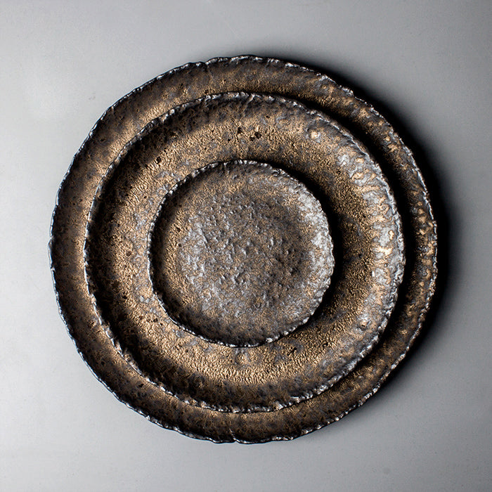 Plateaux à thé en céramique bronze élégants