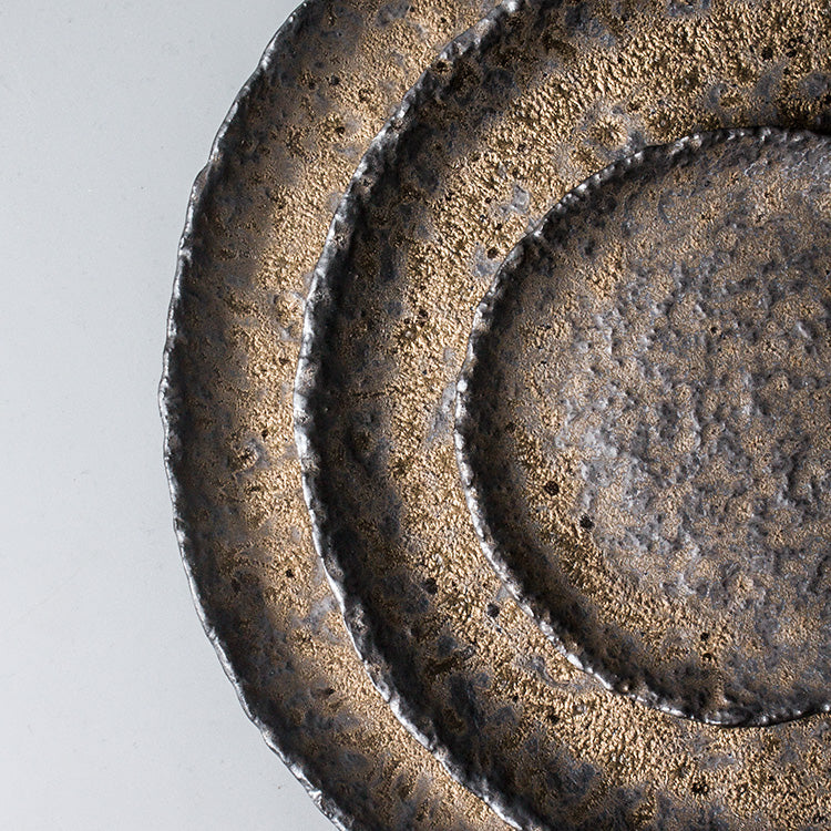 Plateaux à thé en céramique bronze élégants