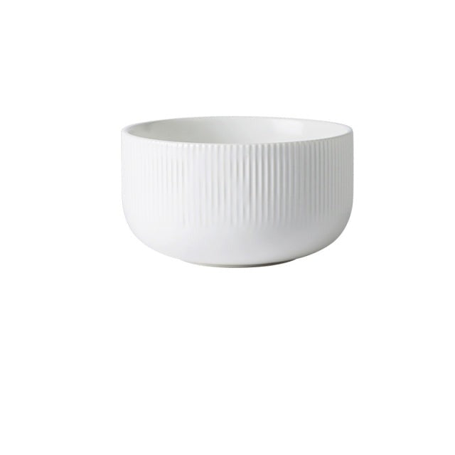 Assiettes créatives en céramique émaillée à motif de rayures de style japonais