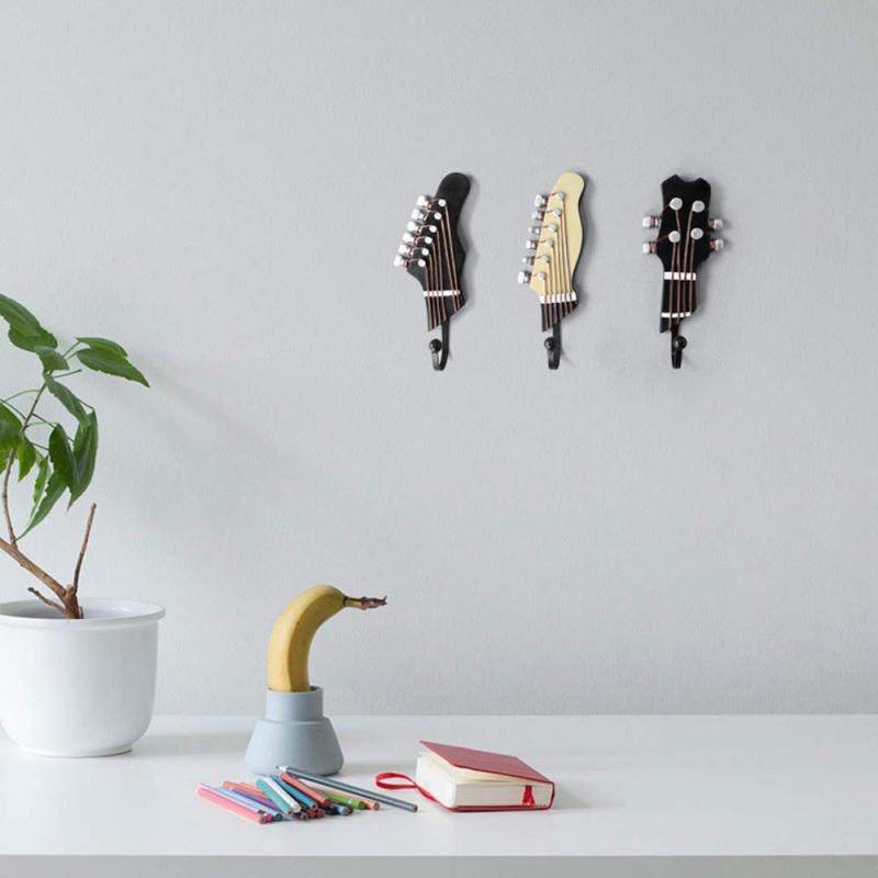 Crochet en résine tête de guitare et ensemble de films