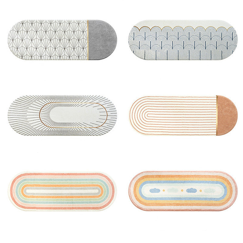 Tapis long et doux à motifs géométriques modernes