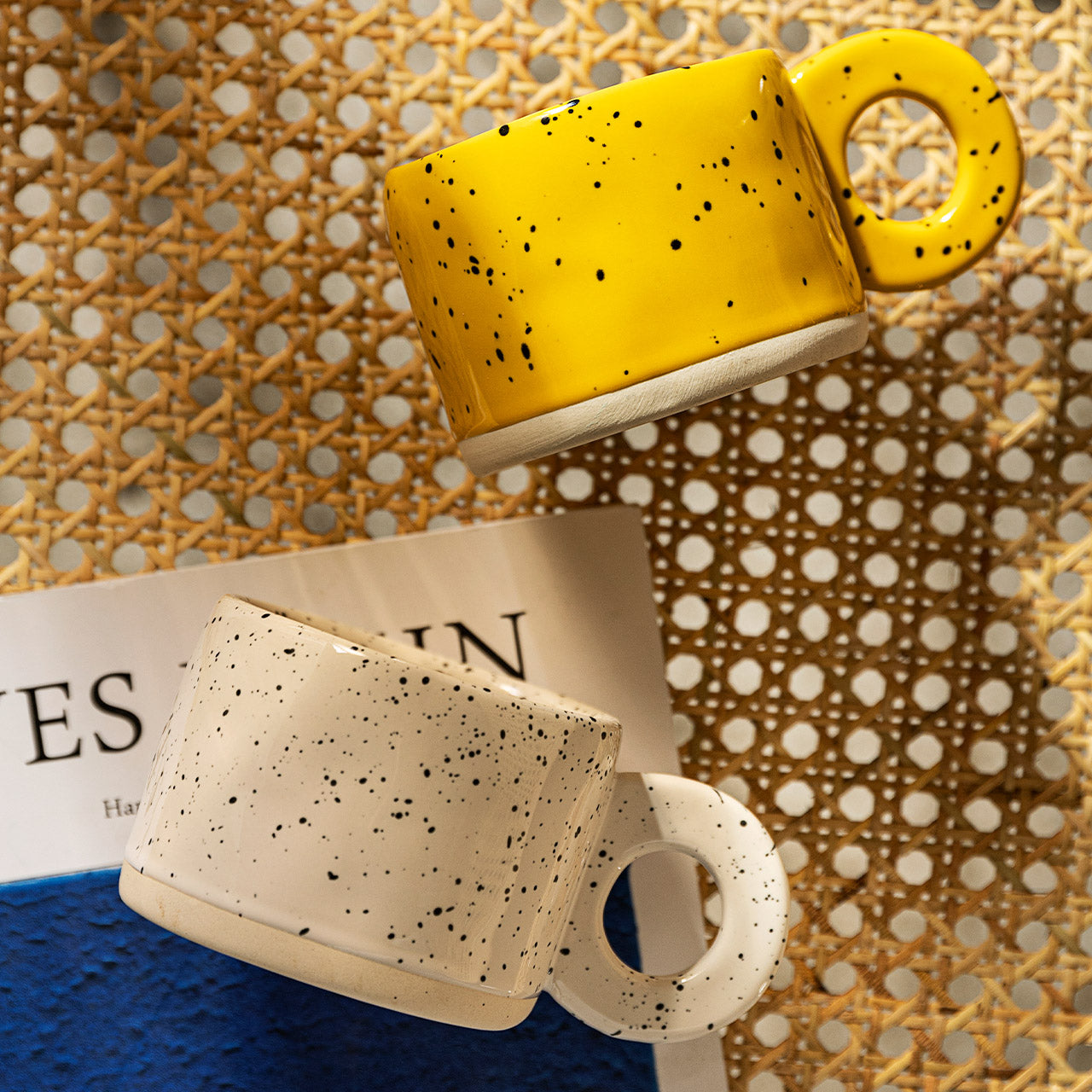 Tasse créative en céramique avec anneau